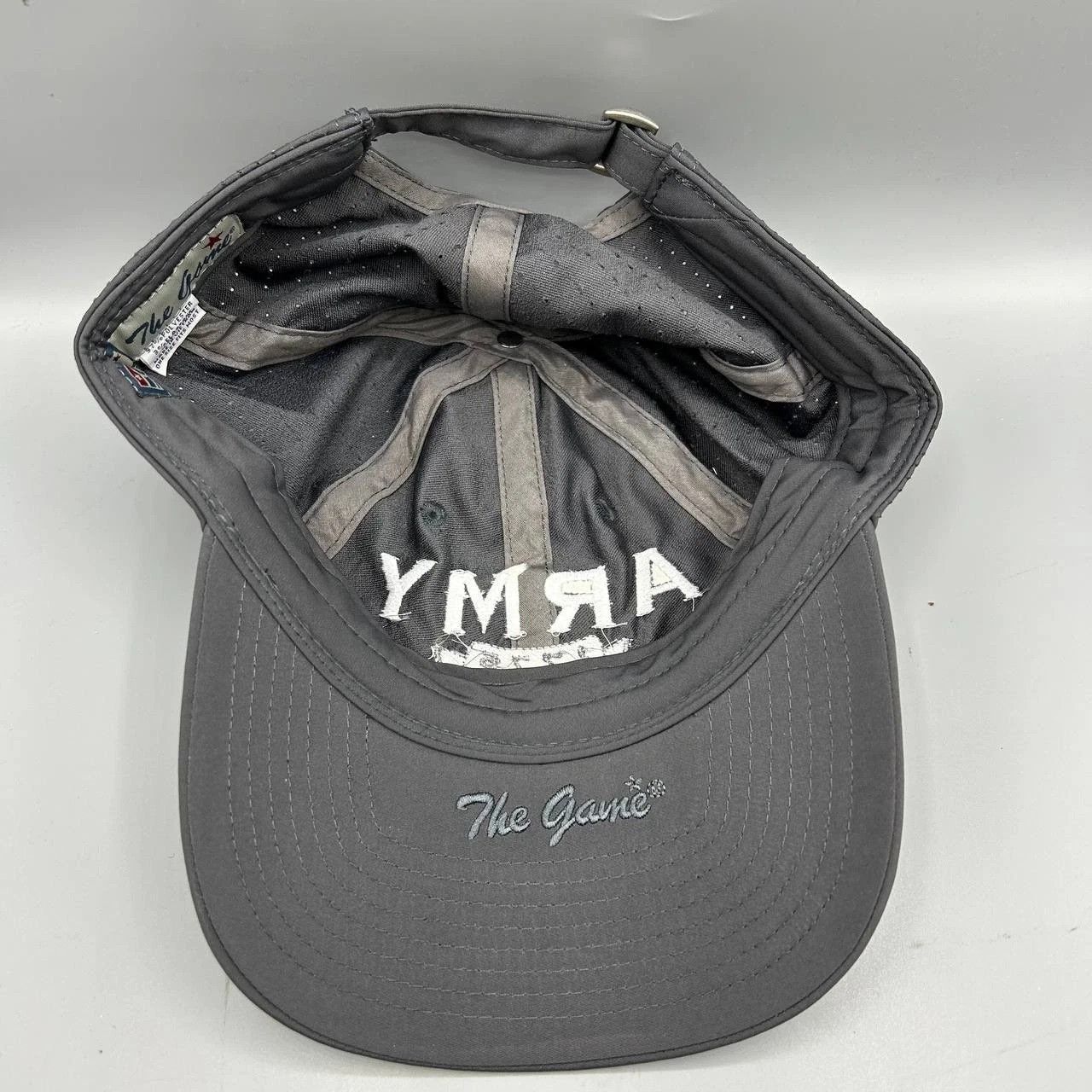 The Game Army Hat Men Gray Embroidered The Game Strap Back Cap New Size ONE SIZE - 2 Thumbnail