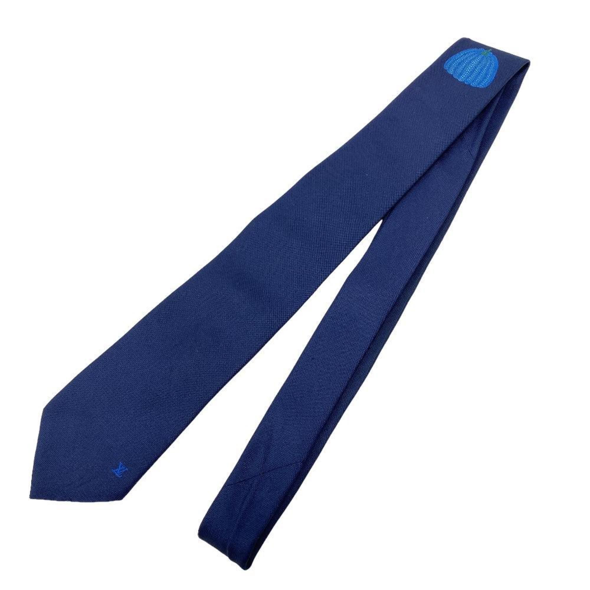 image of Louis Vuitton M78364 Cravate Pumpkin Yayoi Kusama Necktie Navy Men's Z0005861 in Blue