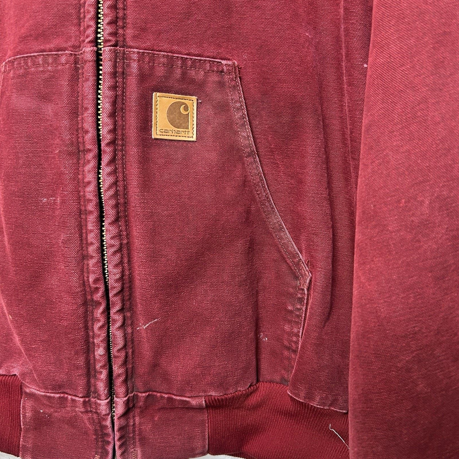Carhartt Vintage Carhartt Hooded Active Jacket “Crimson Red” J130 CRI Size US XXL / EU 58 / 5 - 3 Thumbnail