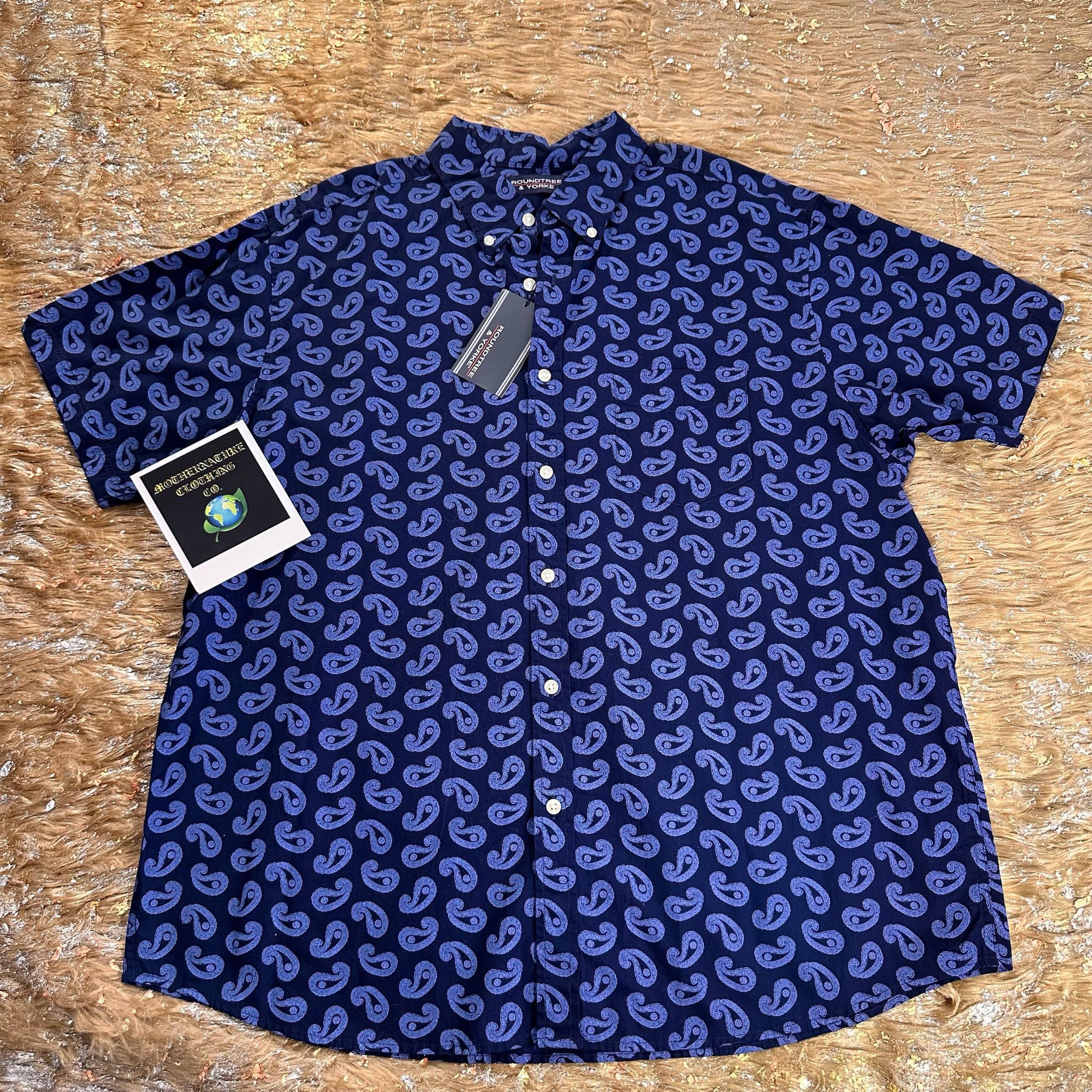 Roundtree & Yorke PRISTINE NUCLEOTIDE PAISLEY PRINT S/S BUTTON UP Size US M / EU 48-50 / 2 - 1 Thumbnail