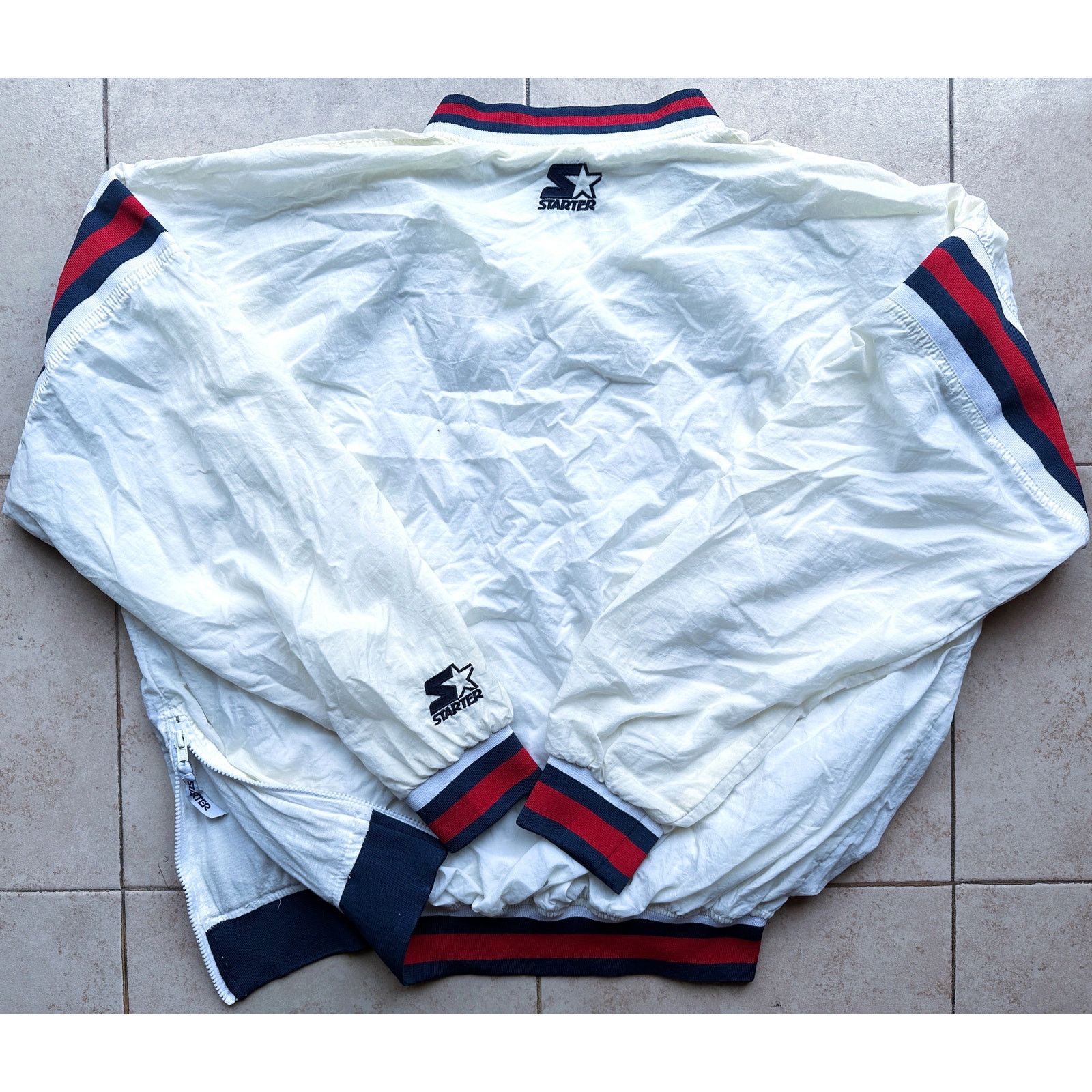 NCAA × Starter UConn Huskies 90s STARTER Pullover white vtg Connecticut Size US XL / EU 56 / 4 - 4 Thumbnail