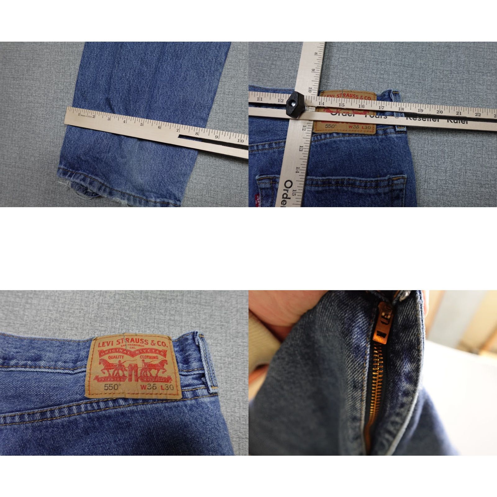 Levi's Levi's 550 Jeans Mens 36x30 Blue Relaxed Fit Light Wash Western Cowboy Rancher Jeans Size US 36 / EU 52 - 8 Thumbnail