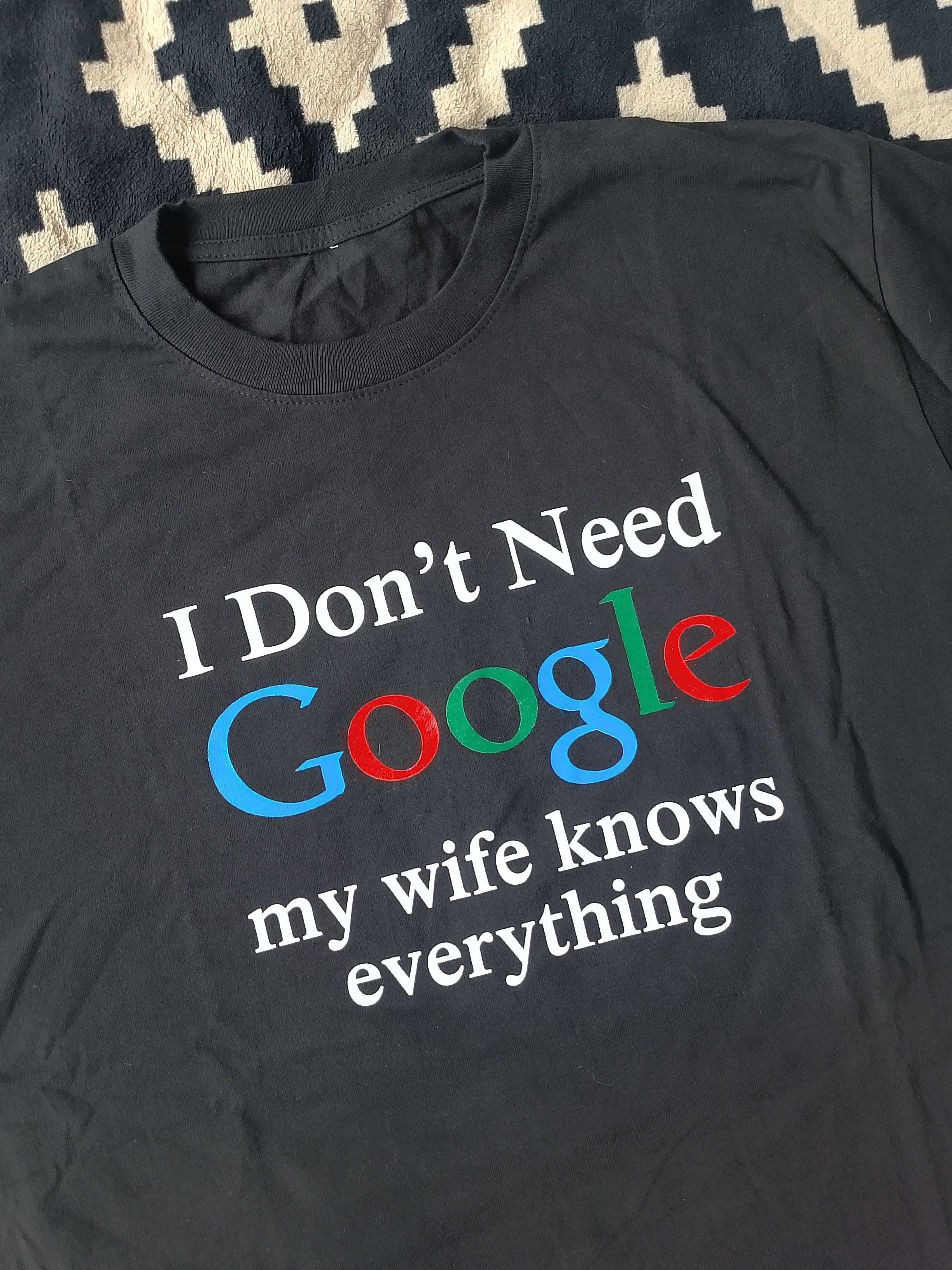 Other Found Object Ironic Google Tee - I Don't Need Google - Black Size US L / EU 52-54 / 3 - 6 Thumbnail