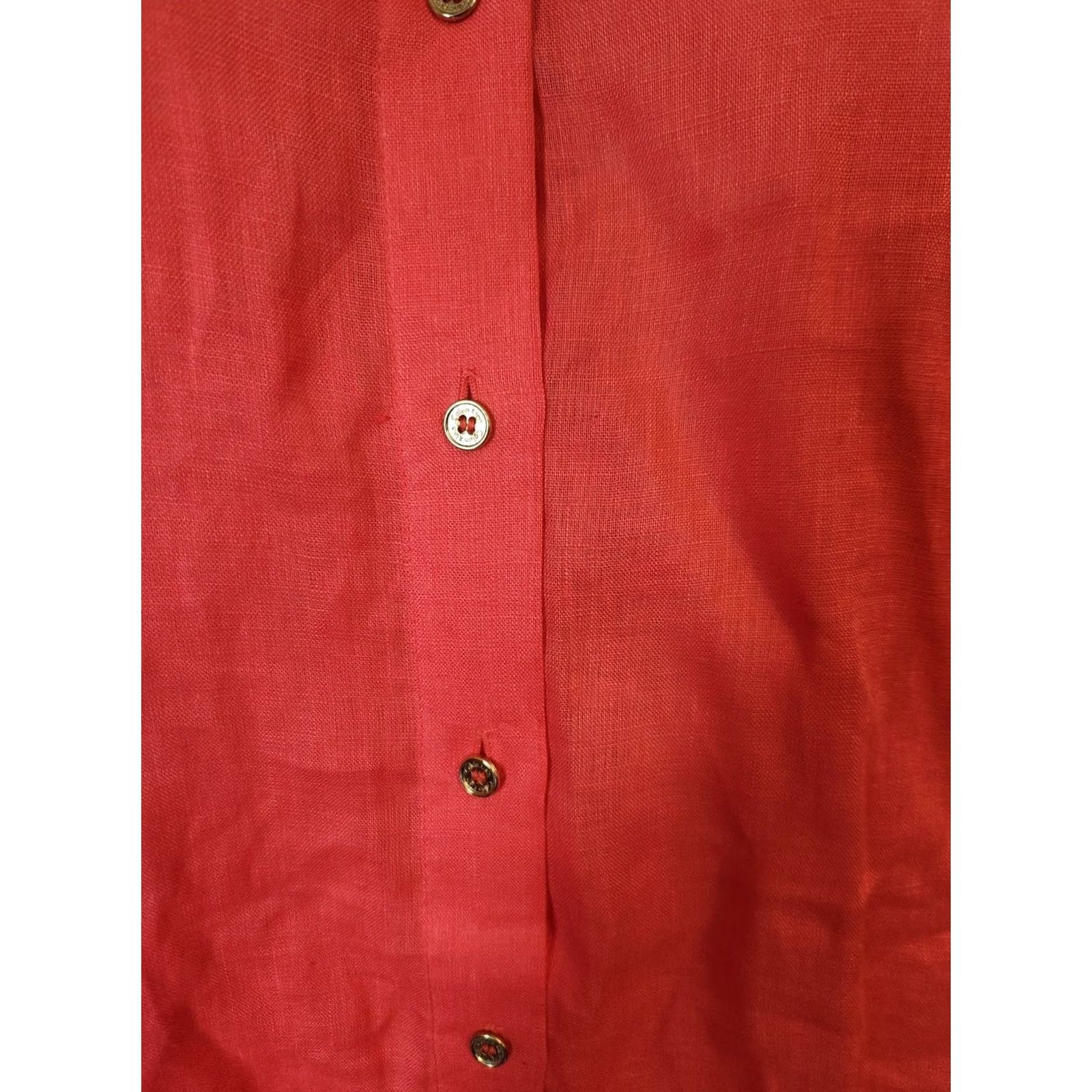 Calvin Klein Calvin Klein Womens Red Roll Tab Sleeve High Low Tunic Top Shirt 2X Plus Size XXL / US 16-18 / IT 52-54 - 3 Thumbnail