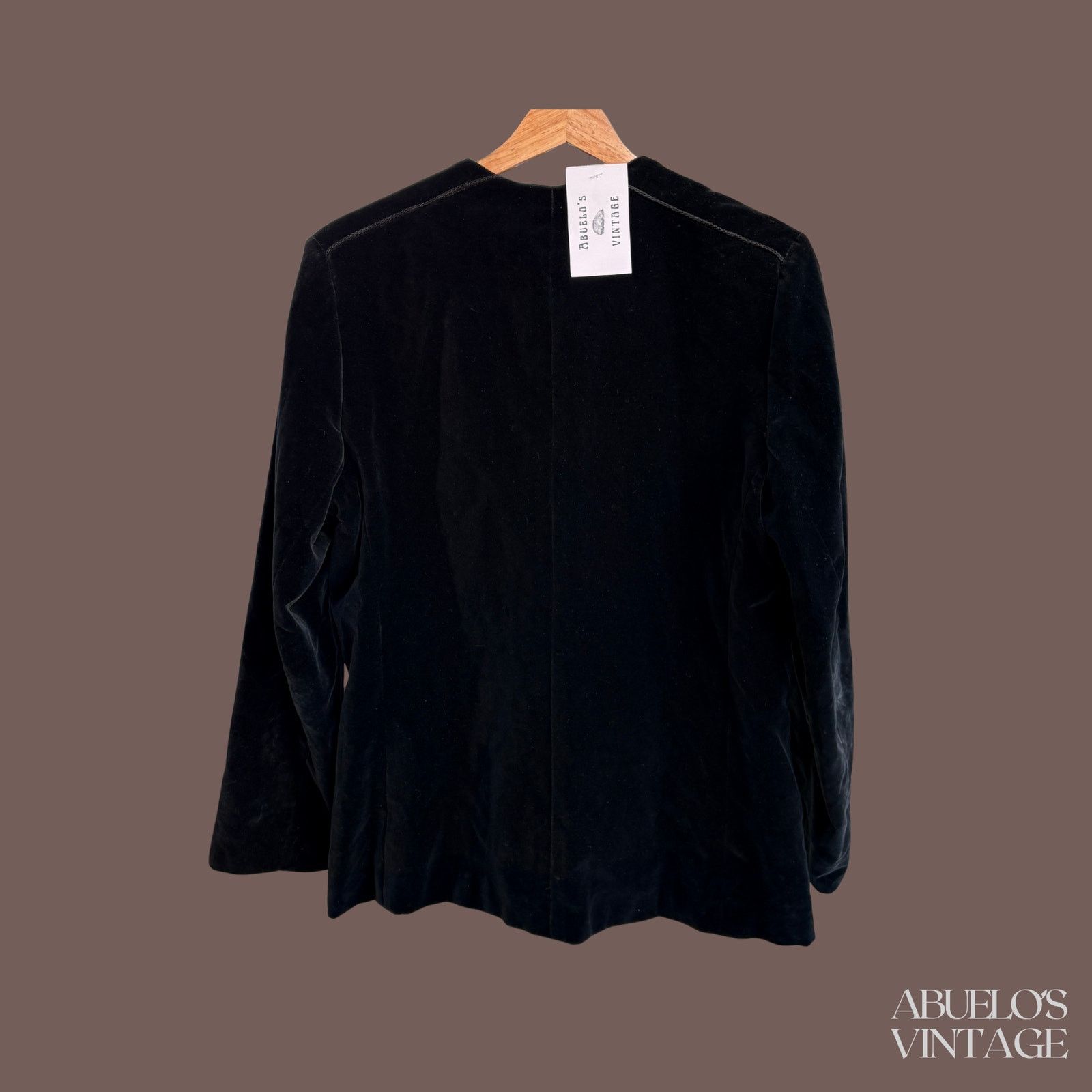 Vintage VTG Velvet Jacket | I. Magnin Black | Minimal Core Size S / US 4 / IT 40 - 6 Thumbnail