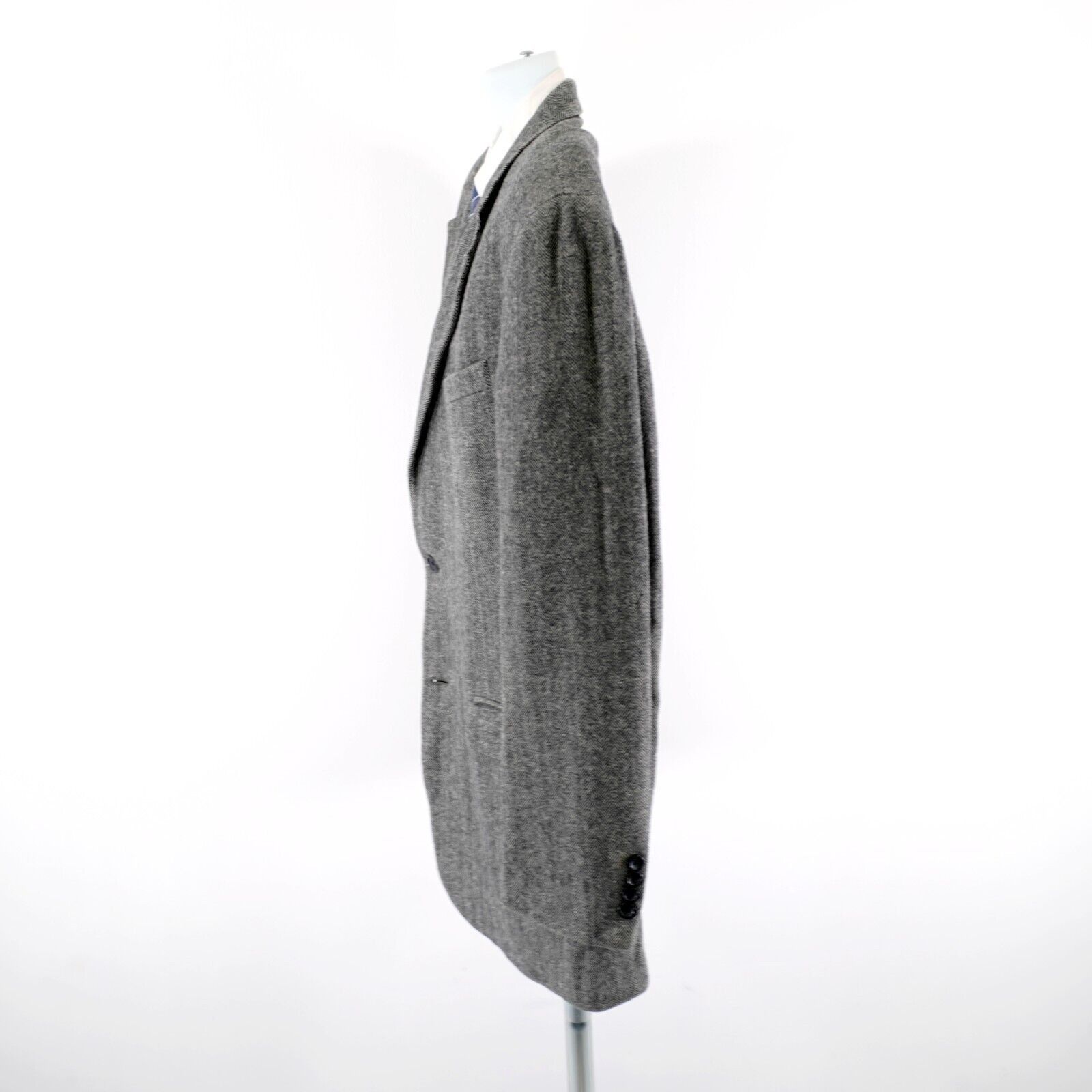 Designer Cricketeer Tweed Wool Camel Hair Nylon Gray Herringbone 2 Bu Size 42L - 6 Thumbnail