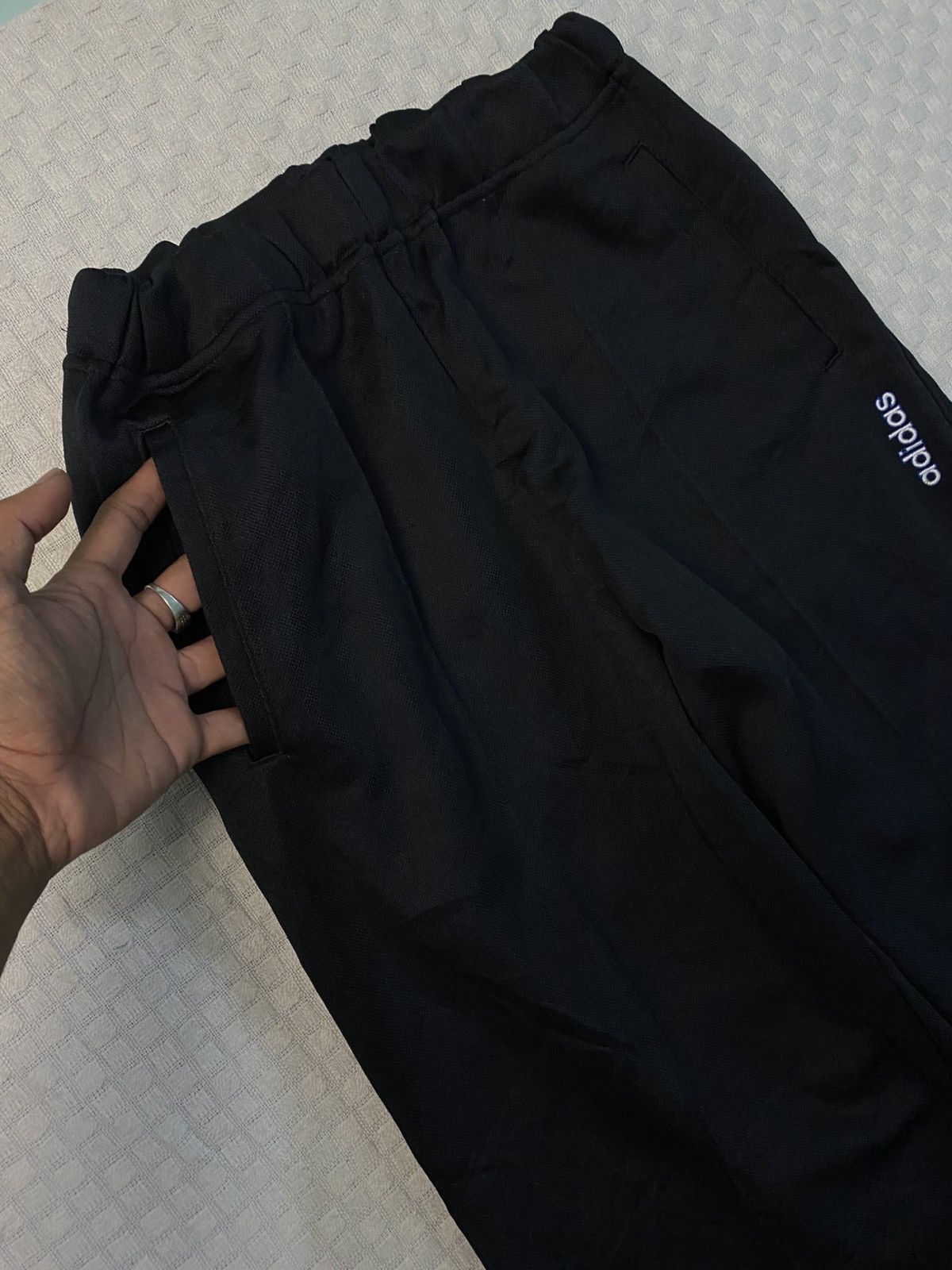 Adidas 💥Vintage ADIDAS 90S LONG TRACK PANTS BLACK Size US 28 / EU 44 - 3 Thumbnail