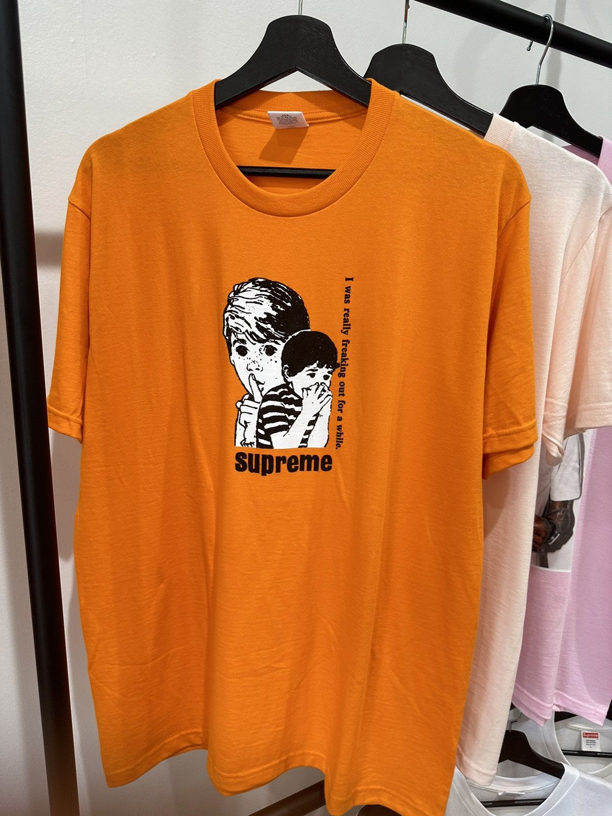 Supreme Supreme Freaking Out Tee 'Orange' | Grailed