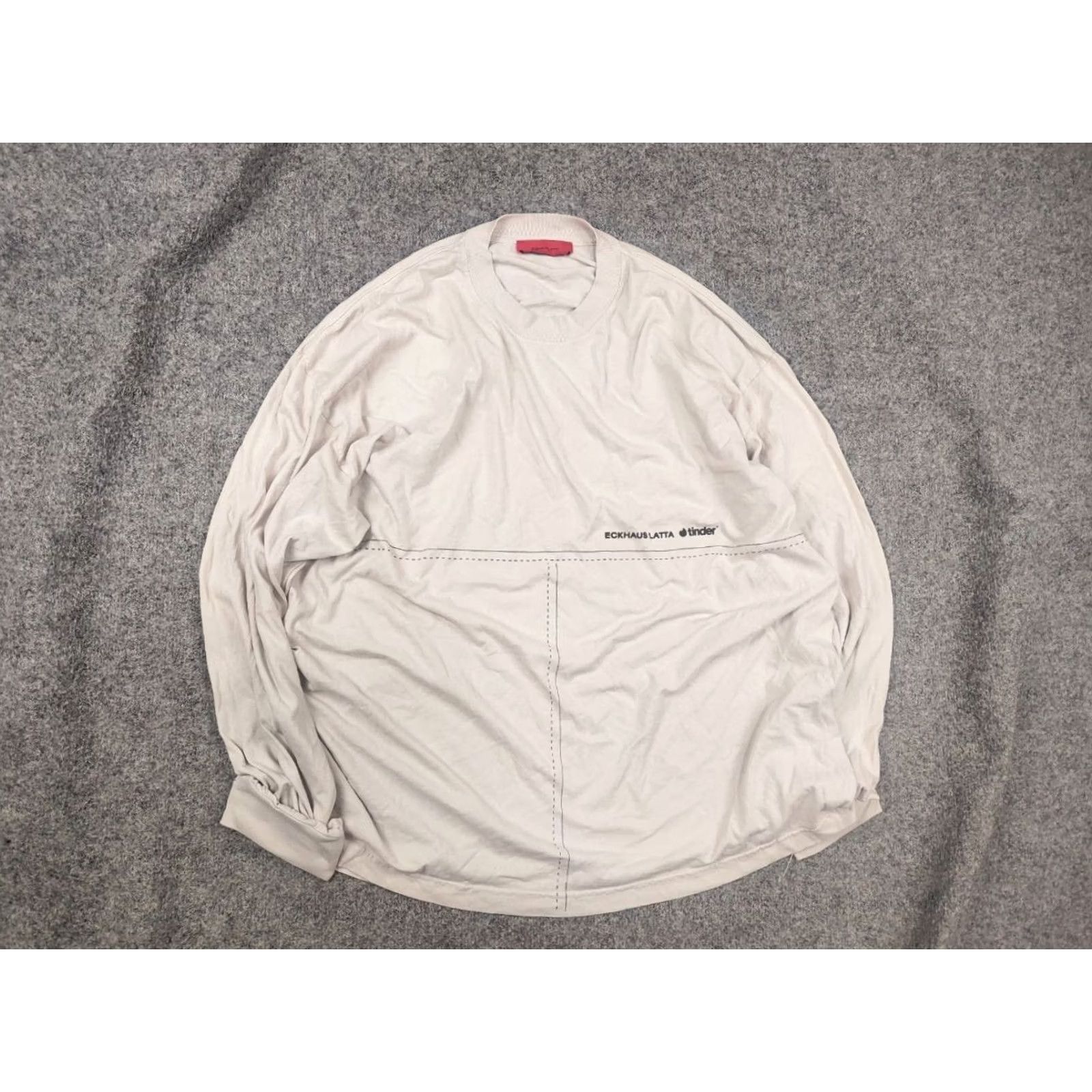 Eckhaus Latta Eckhaus Latta x Tinder Logo Design Beige Jersey Long sleeve Shirt Tee Available Size US L / EU 52-54 / 3 - 2 Thumbnail