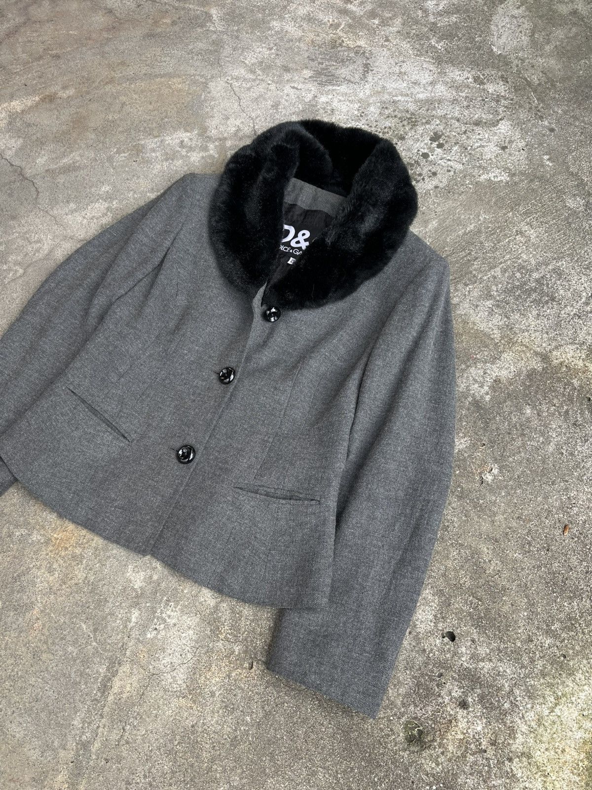 Dolce & Gabbana Dolce & Gabbana Jakes Wool Coat Blazer Fur Archive Luxury Size M / US 6-8 / IT 42-44 - 3 Thumbnail