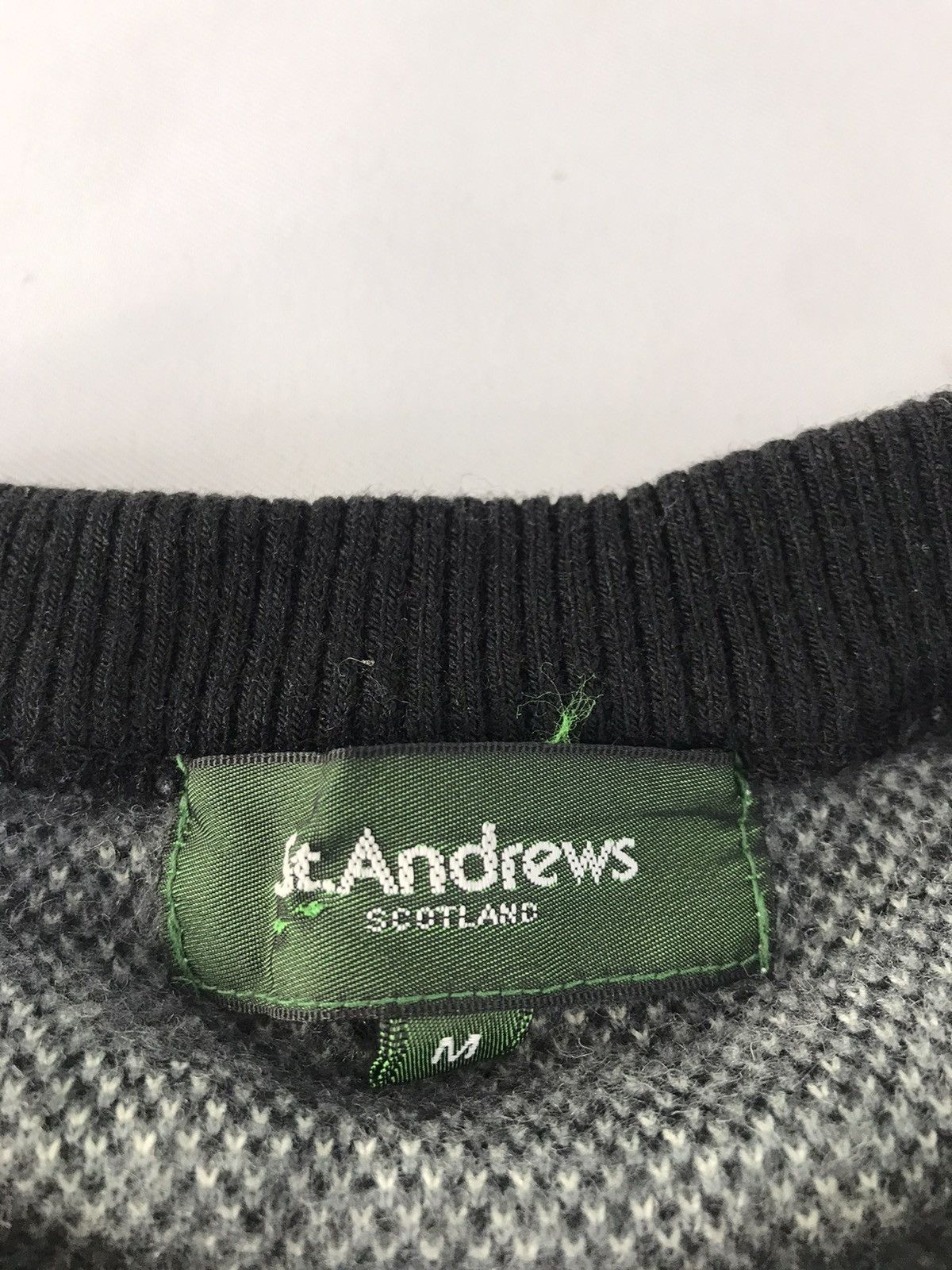 Vintage 90s St Andrew Scotland Landscape Golf Knitwear Wool Sweater Size US M / EU 48-50 / 2 - 5 Thumbnail