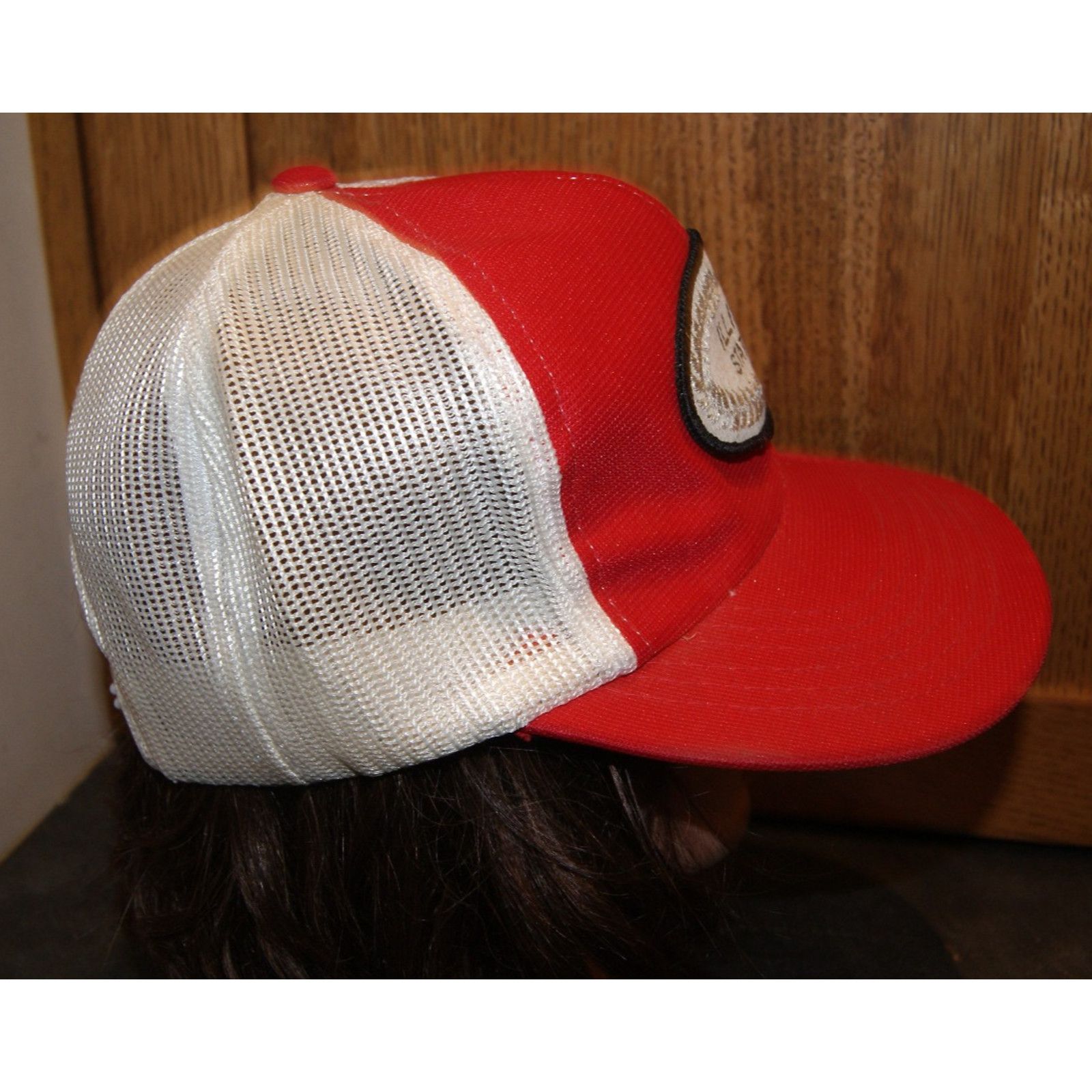 Vintage VTG ILLINOIS STATE FAIR Patch Trucker Mesh Snap Hat Cap S/M Size ONE SIZE - 5 Thumbnail