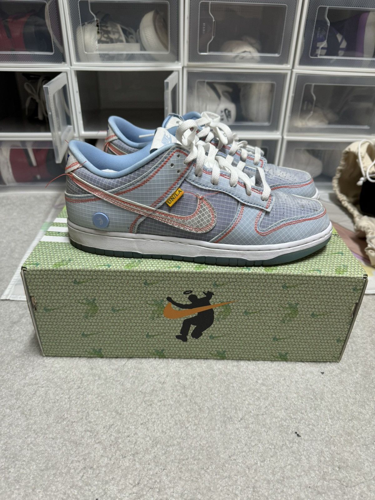 image of Nike Dunk Union Argon Shoes in Blue, Men's (Size 10)
