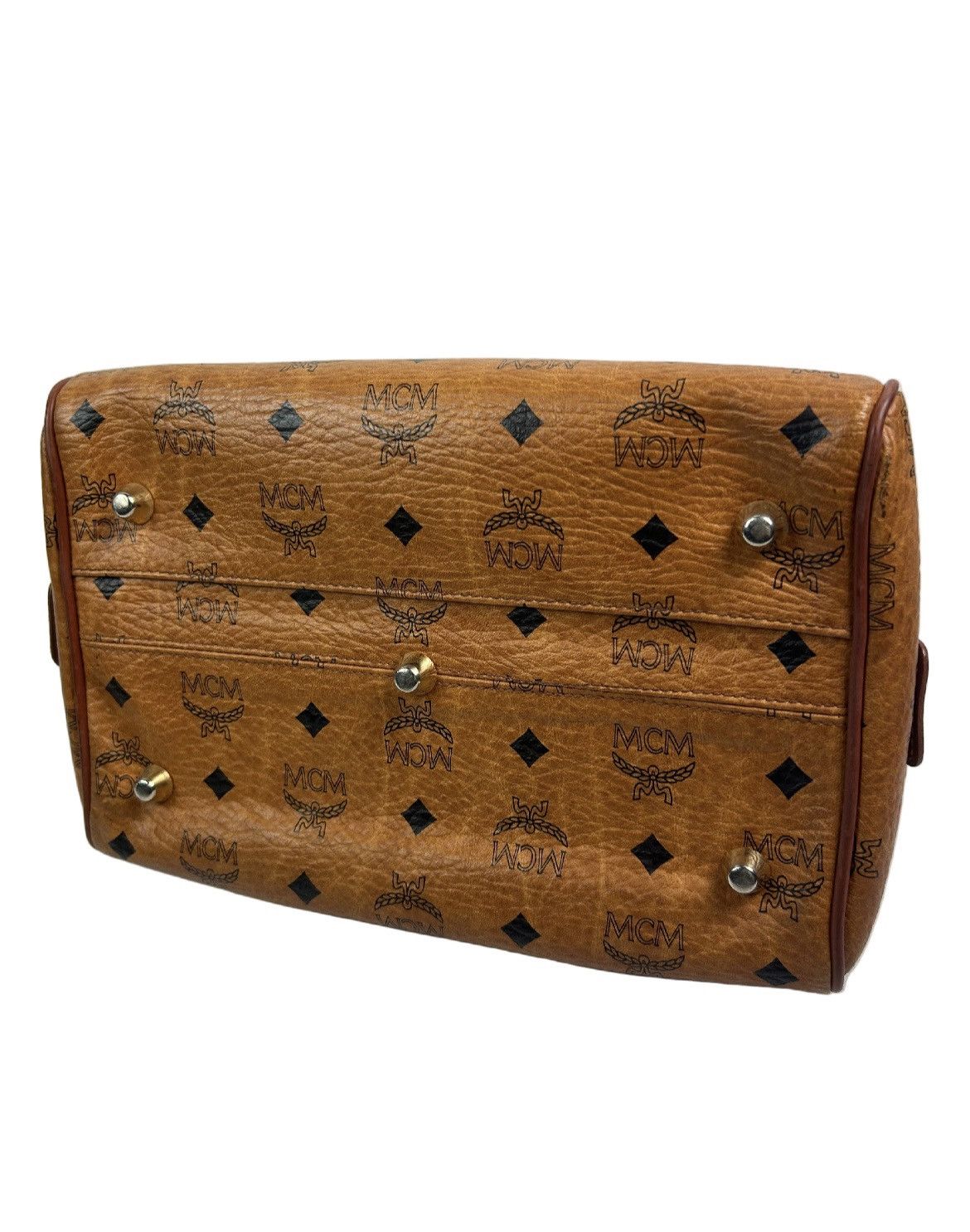MCM MCM Cognac Leather Boston Bag Size ONE SIZE - 3 Thumbnail