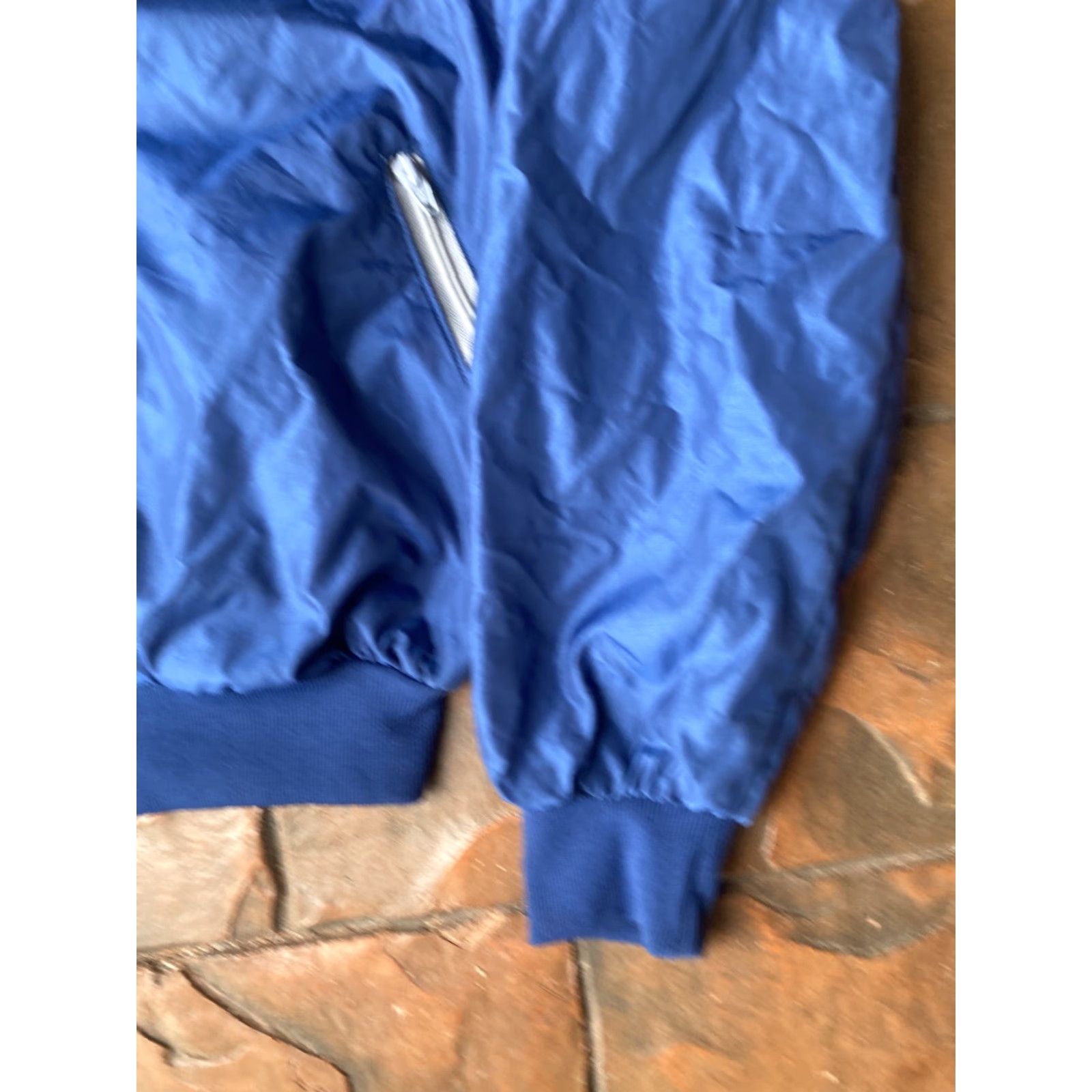 Nike VINTAGE Nike Running Windbreaker Full Zip Hooded Jacket Medium Blue 80s Mens Jacket Size US M / EU 48-50 / 2 - 7 Thumbnail