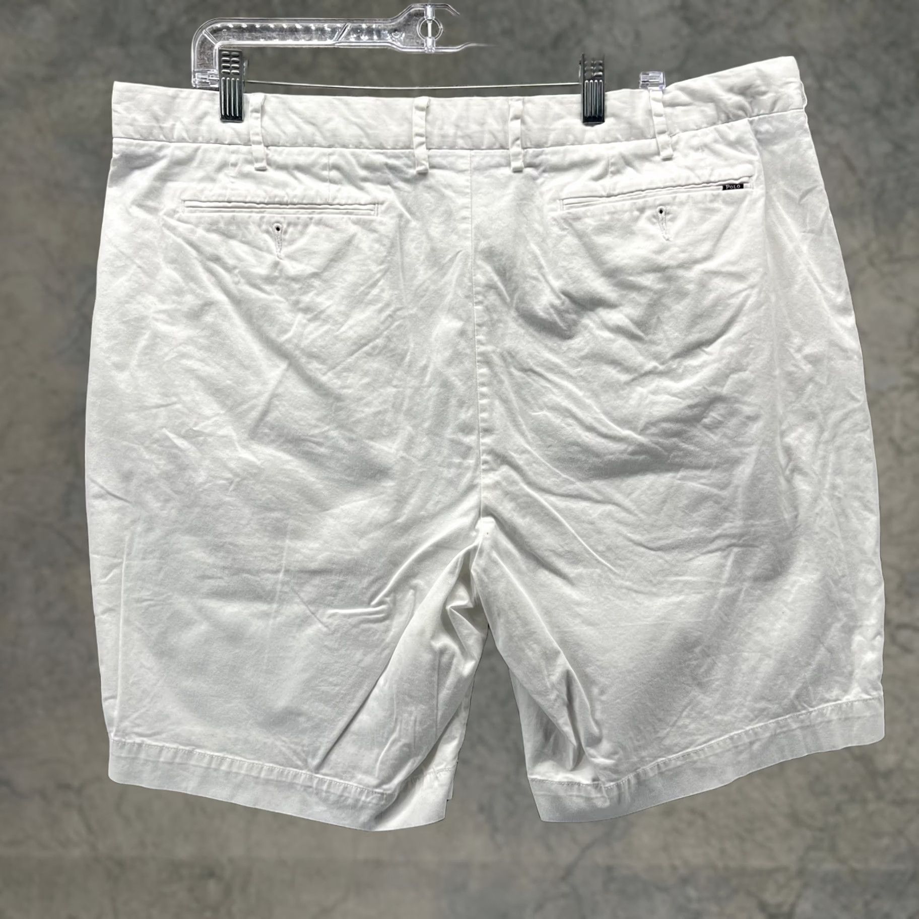Polo Ralph Lauren Polo Ralph Lauren Shorts Mens 40 White Stretch Chino Flat Front Casual Mens Regular Size US L / EU 52-54 / 3 - 1 Thumbnail