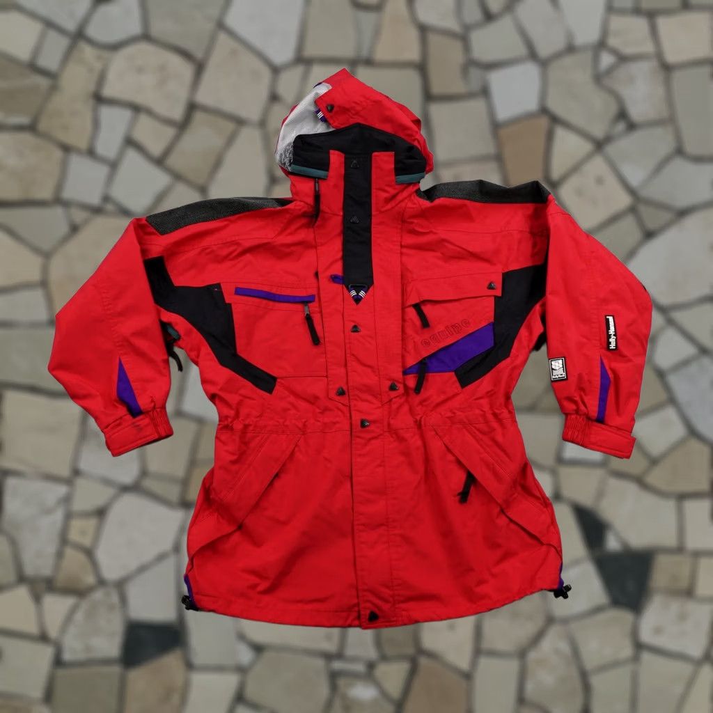 Helly Hansen VINTAGE Helly Hansen Jacket Men Medium Red Equipe Parka Waterproof Ski Coat Tech Size US M / EU 48-50 / 2 - 1 Thumbnail