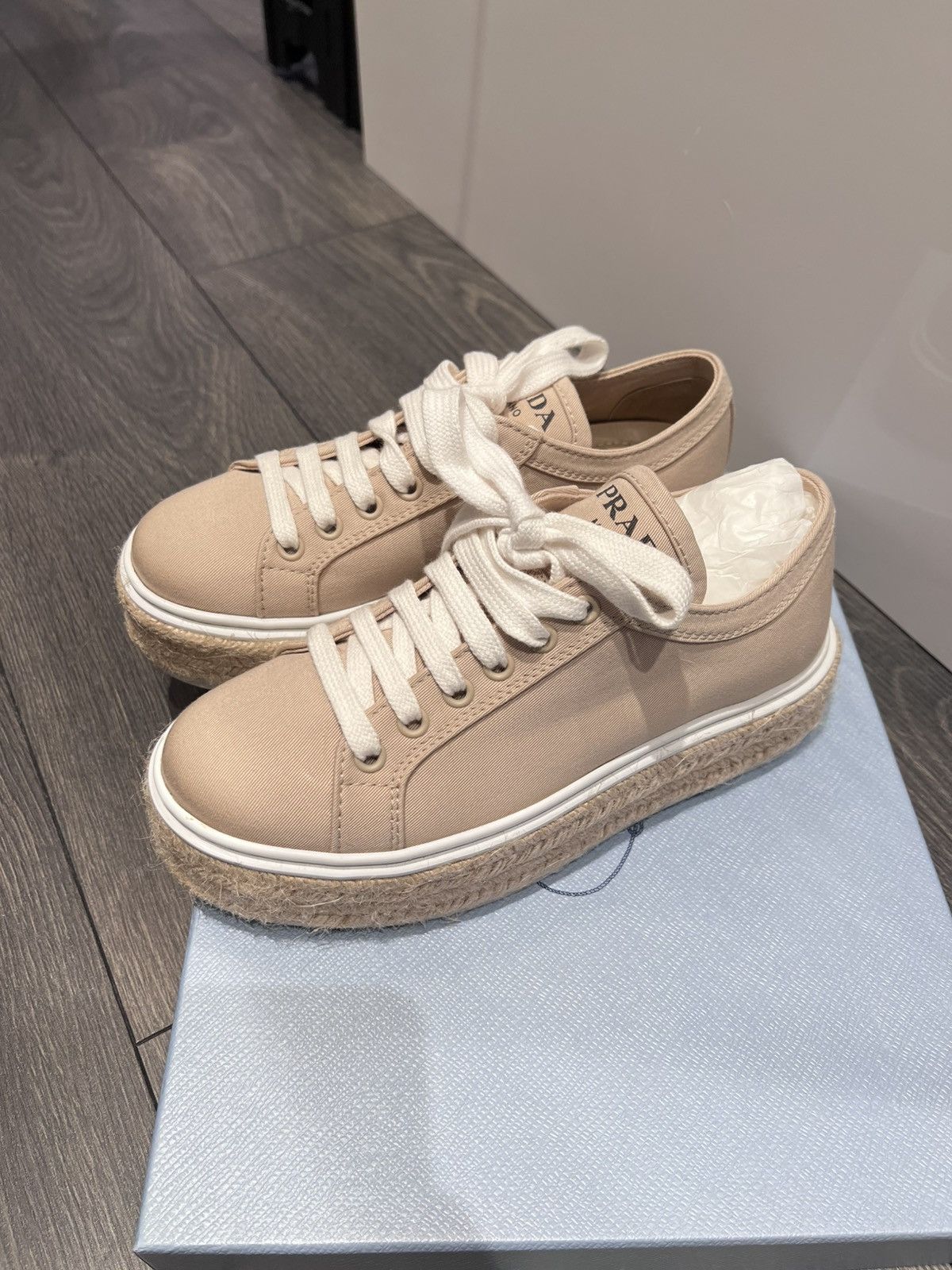 Prada Women’s espadrille platform Size US 4.5 / IT 34.5 - 4 Thumbnail