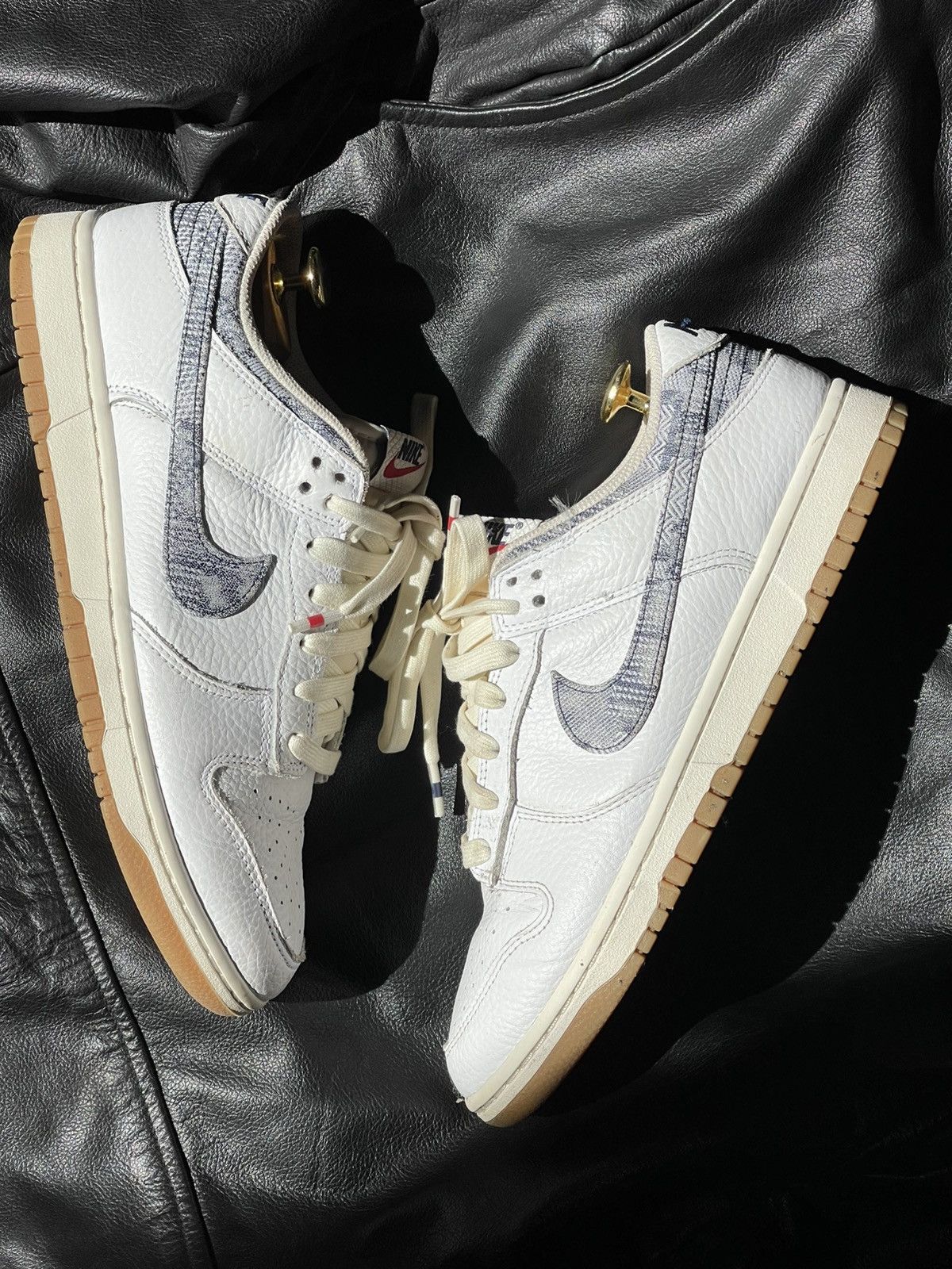 Nike Nike Dunk Low New Americana Washed Denim white leather Size US 10 / EU 43 - 1 Thumbnail