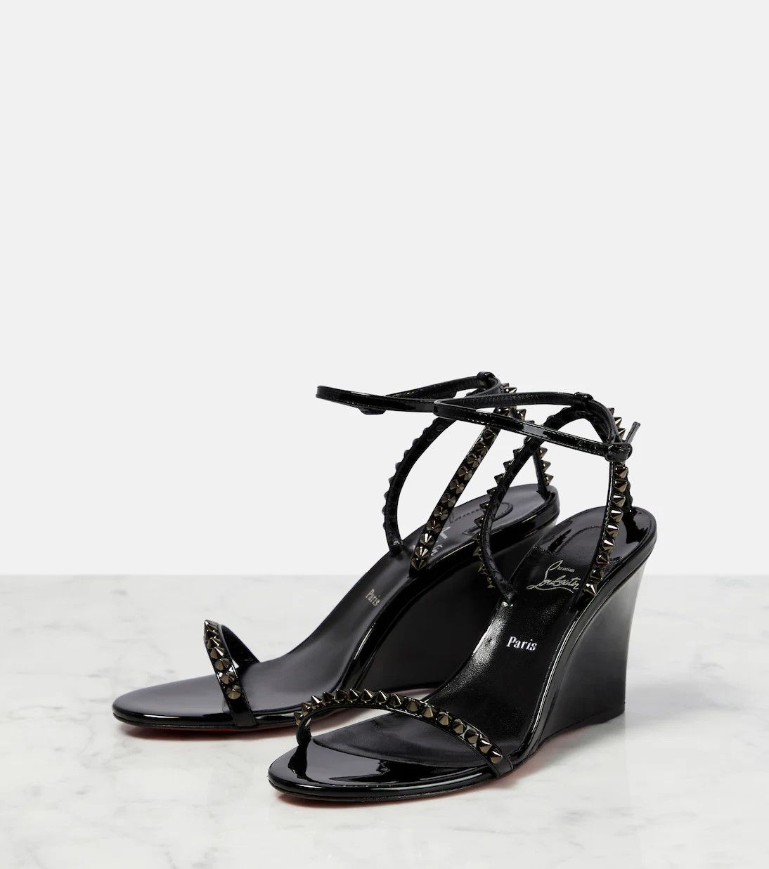 Christian Louboutin o1s1wg110924 So Me Wedge Heeled in Black Size US 10 / IT 40 - 4 Thumbnail