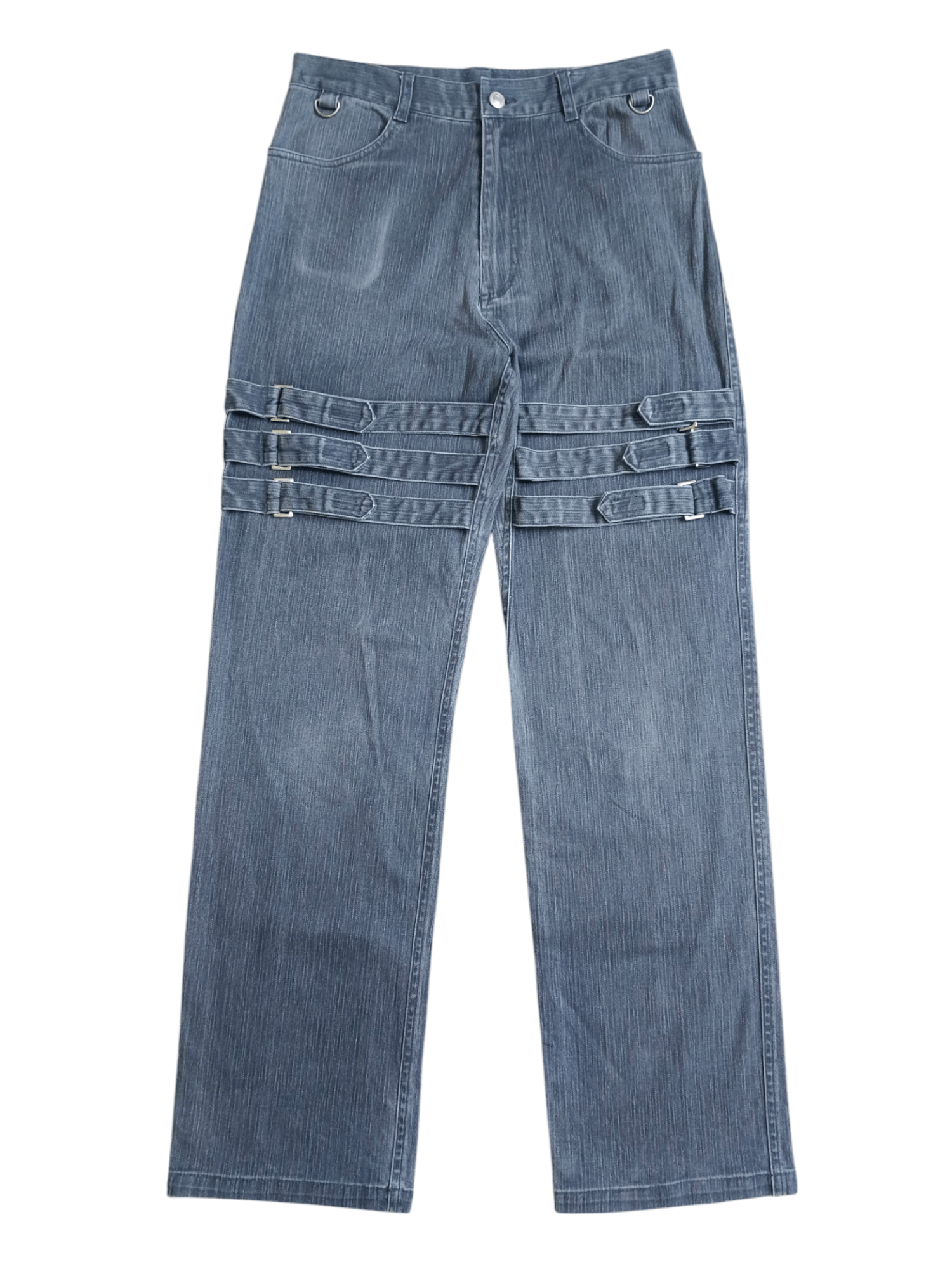 Japanese Brand FADE BONDAGE PANTS SLASH NUMBER Size US 29 - 1 Thumbnail