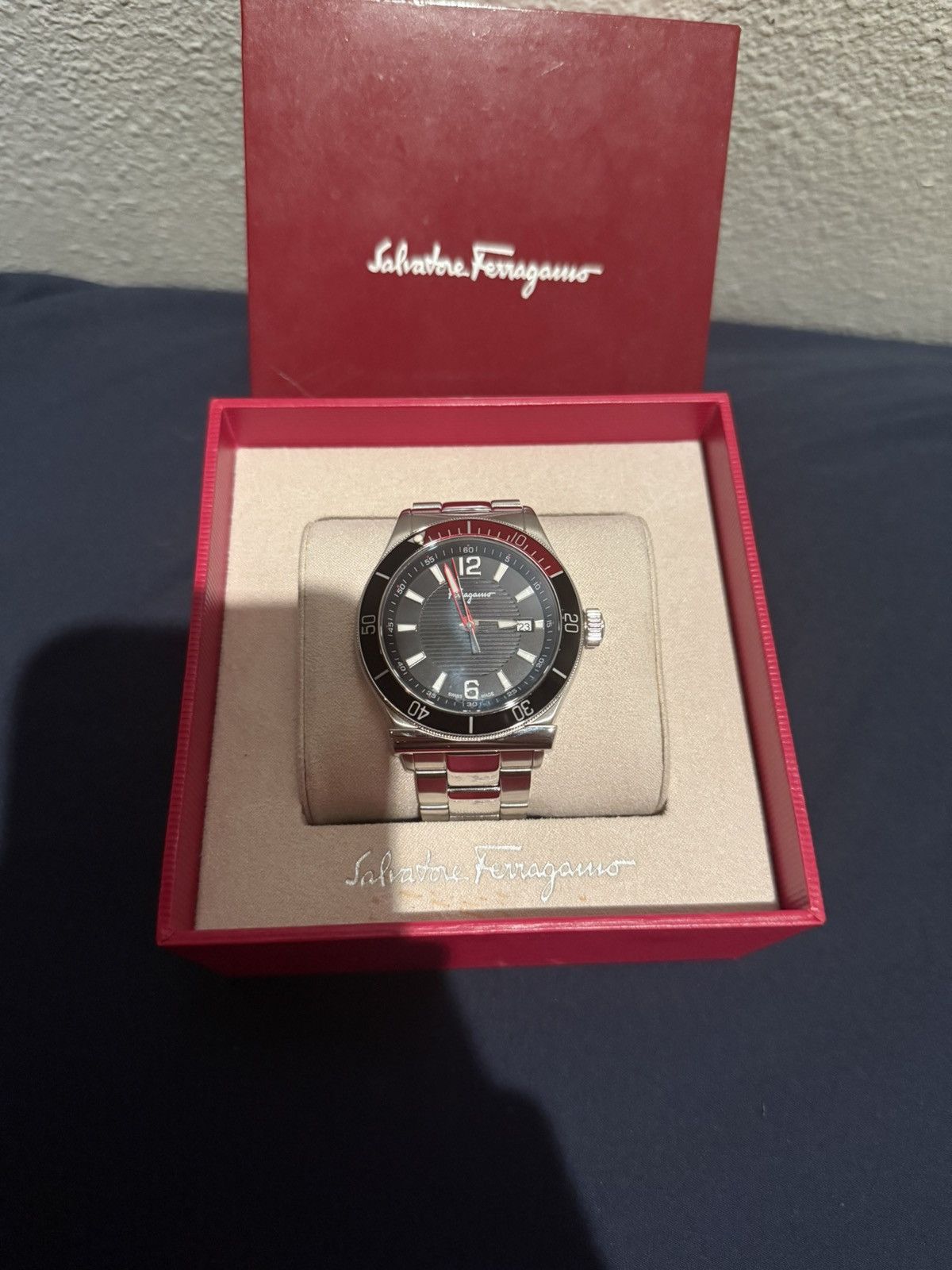 Salvatore Ferragamo Salvatore Ferragamo Stainless Steel Black/Red Watch Size ONE SIZE - 1 Thumbnail