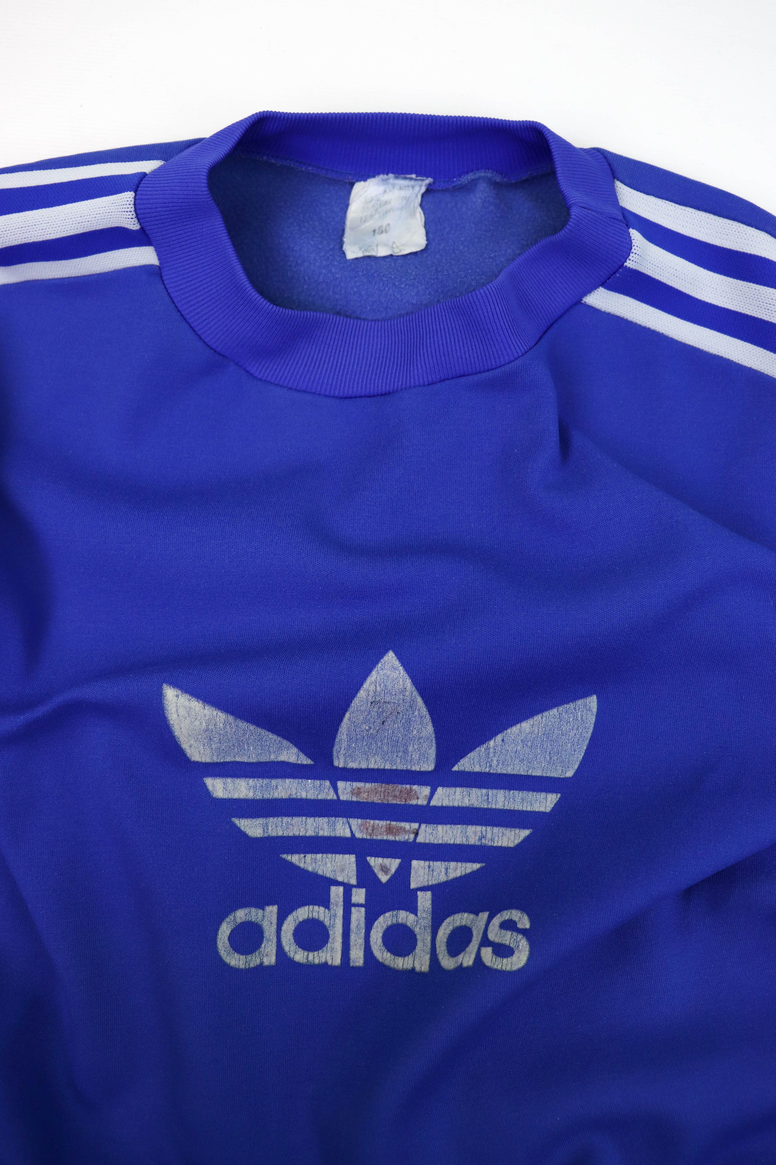 Adidas 70-80s Retro Vintage Adidas Big Logo Crewneck Sweatshirt Size US M / EU 48-50 / 2 - 9 Thumbnail