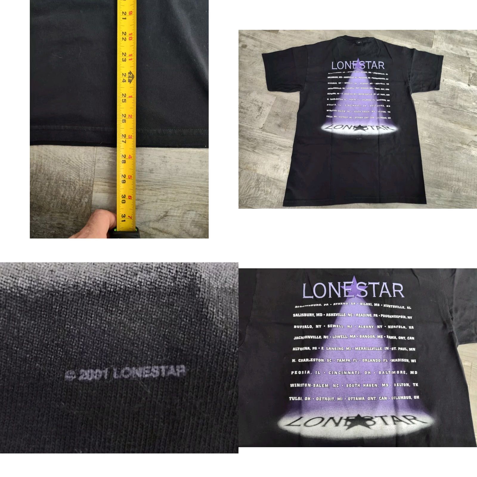 Doublet VINTAGE Lonestar Band Tour Tee Shirt Black 2001 Double-Sided T-Shirt Unisex Adults Small/Medium Size US S / EU 44-46 / 1 - 8 Thumbnail