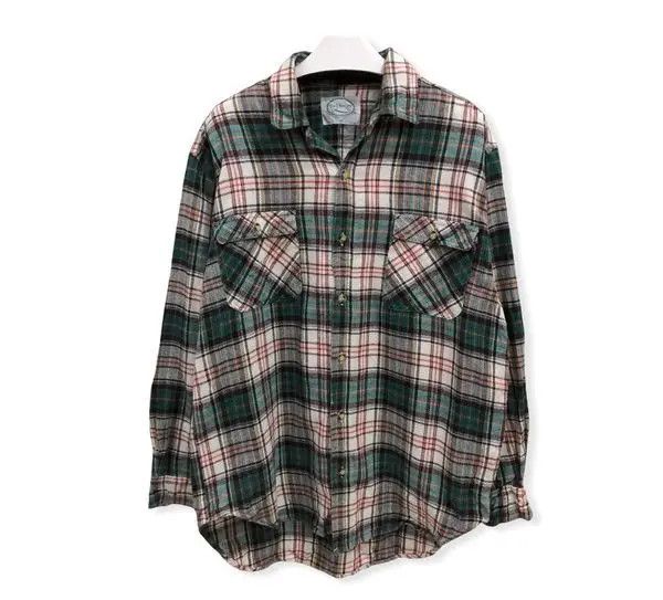 Flannel × Vintage Vintage Rock Keeper Plaid Tartan Flannel Shirt 👕 Size US M / EU 48-50 / 2 - 1 Thumbnail
