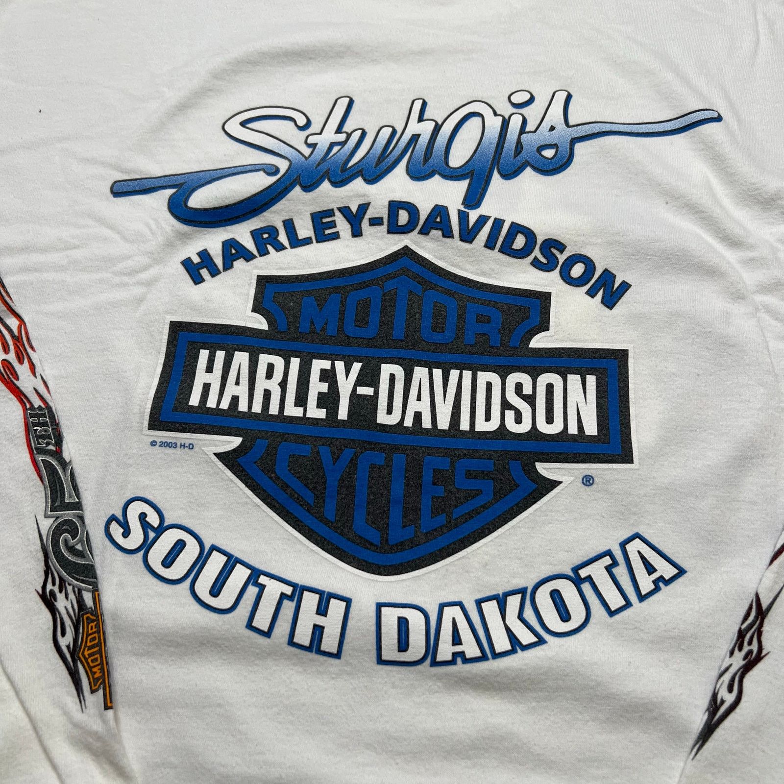 Harley Davidson Vintage Harley Davidson Eagle Flames Sturgis Long Sleeve XL Size US XL / EU 56 / 4 - 9 Thumbnail