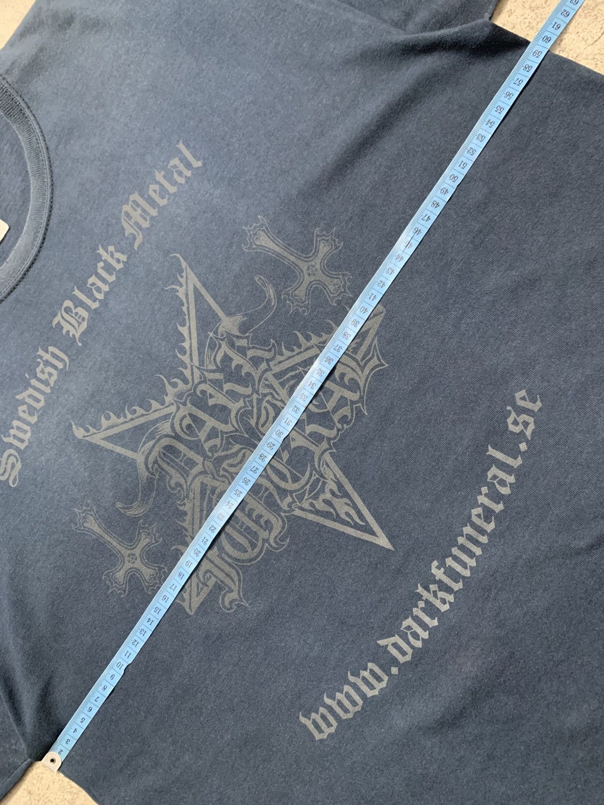 Band Tees 2000 Dark Funeral hail metal hail Satan Black Metal Band Tee Size US L / EU 52-54 / 3 - 6 Thumbnail