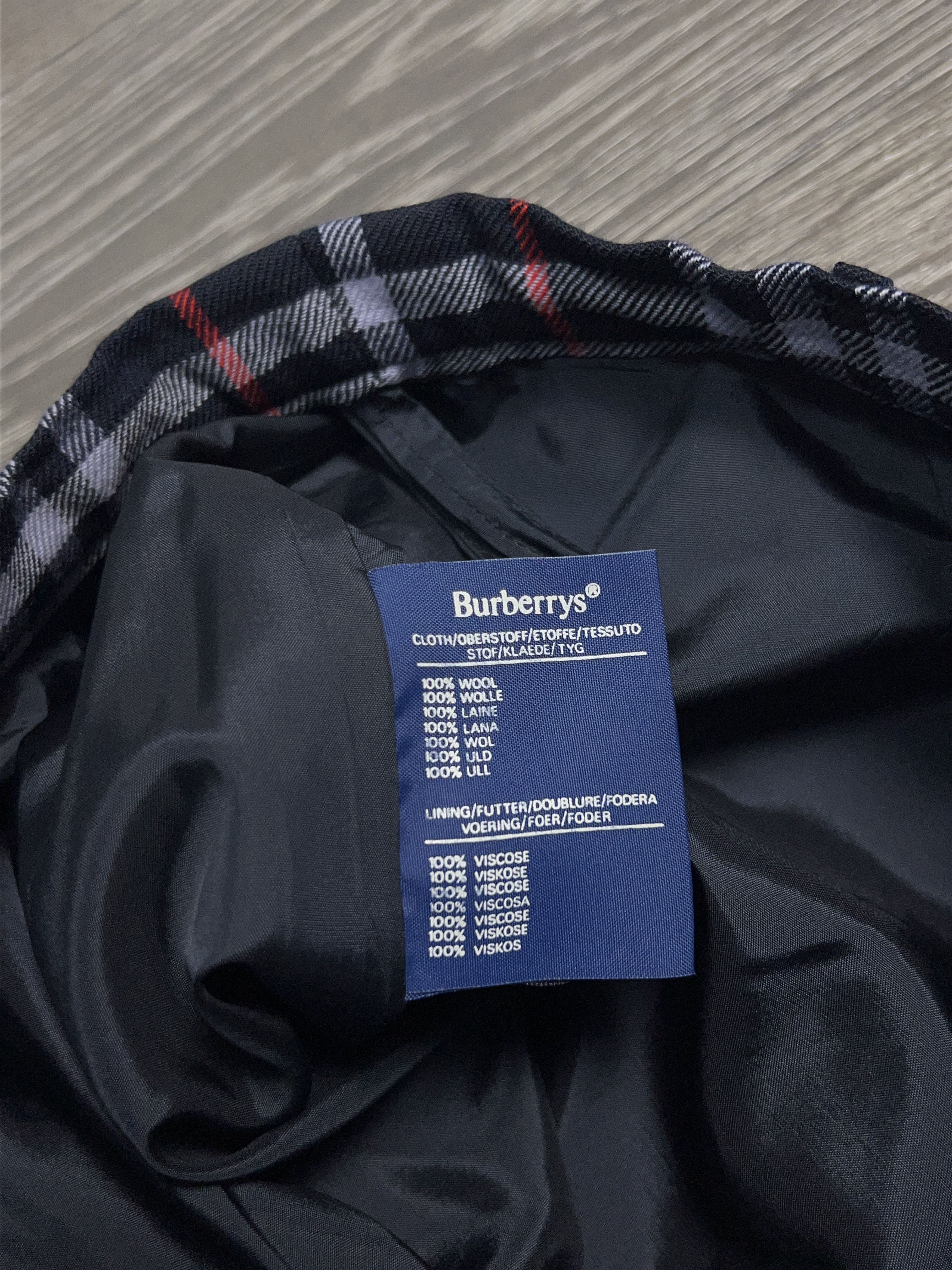 Burberry Vintage Womens 1990s Burberrys London Wool Check Plaid Skirt Size 28" / US 6 / IT 42 - 8 Thumbnail