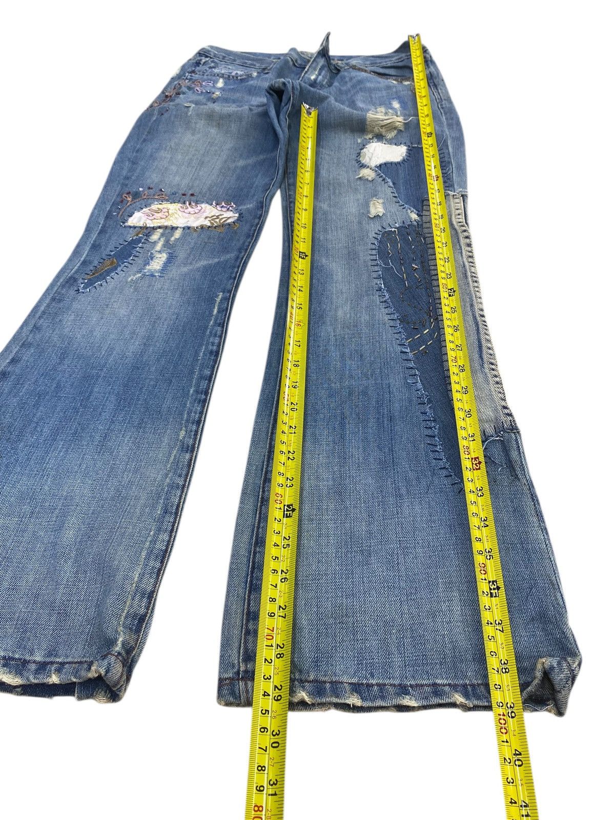 Japanese Brand Japanese Brand Patchwork Style Bootcut Jeans Size US 28 / EU 44 - 7 Thumbnail