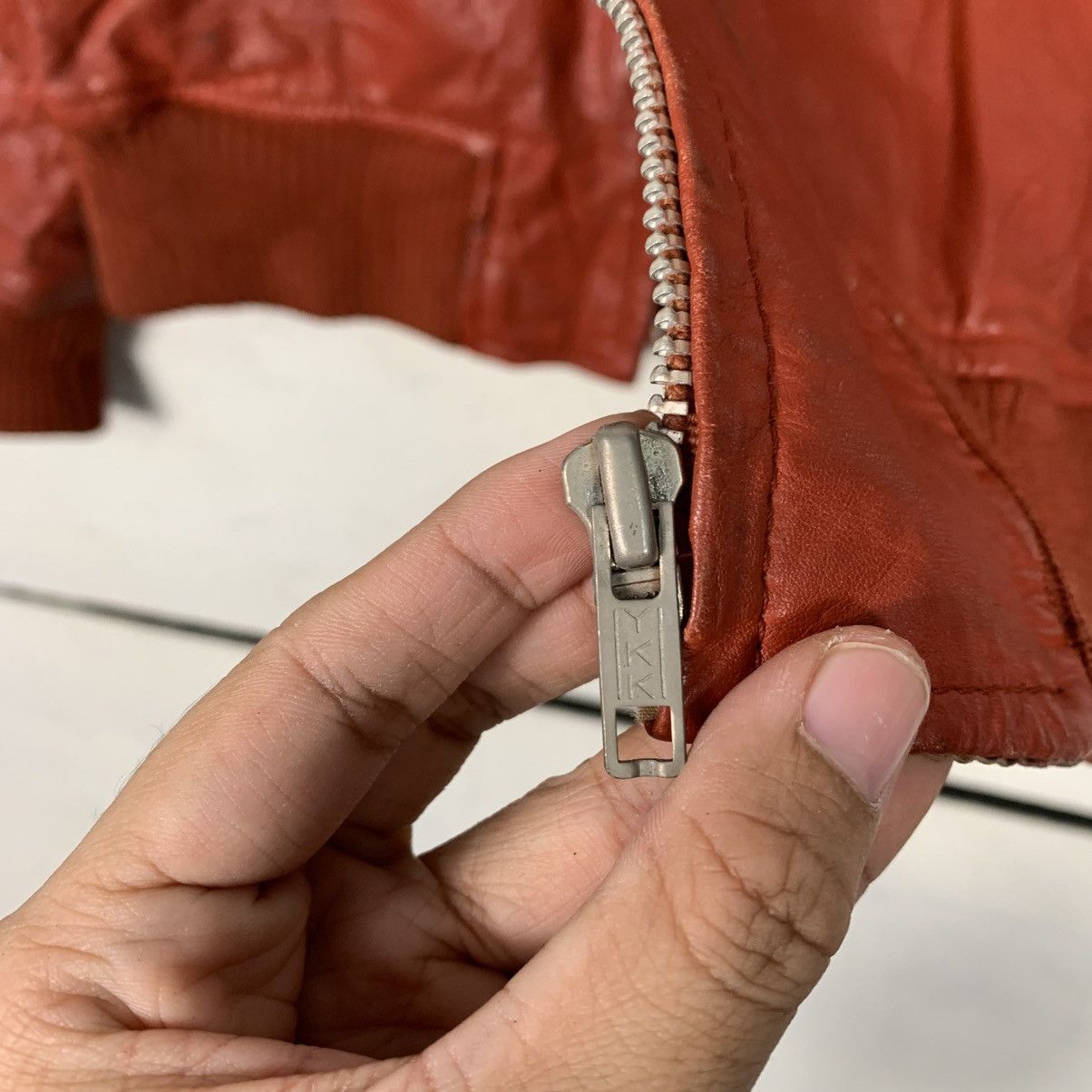 Japanese Brand Vintage Japanese Brand Red Leather Jacket Size US S / EU 44-46 / 1 - 14 Thumbnail