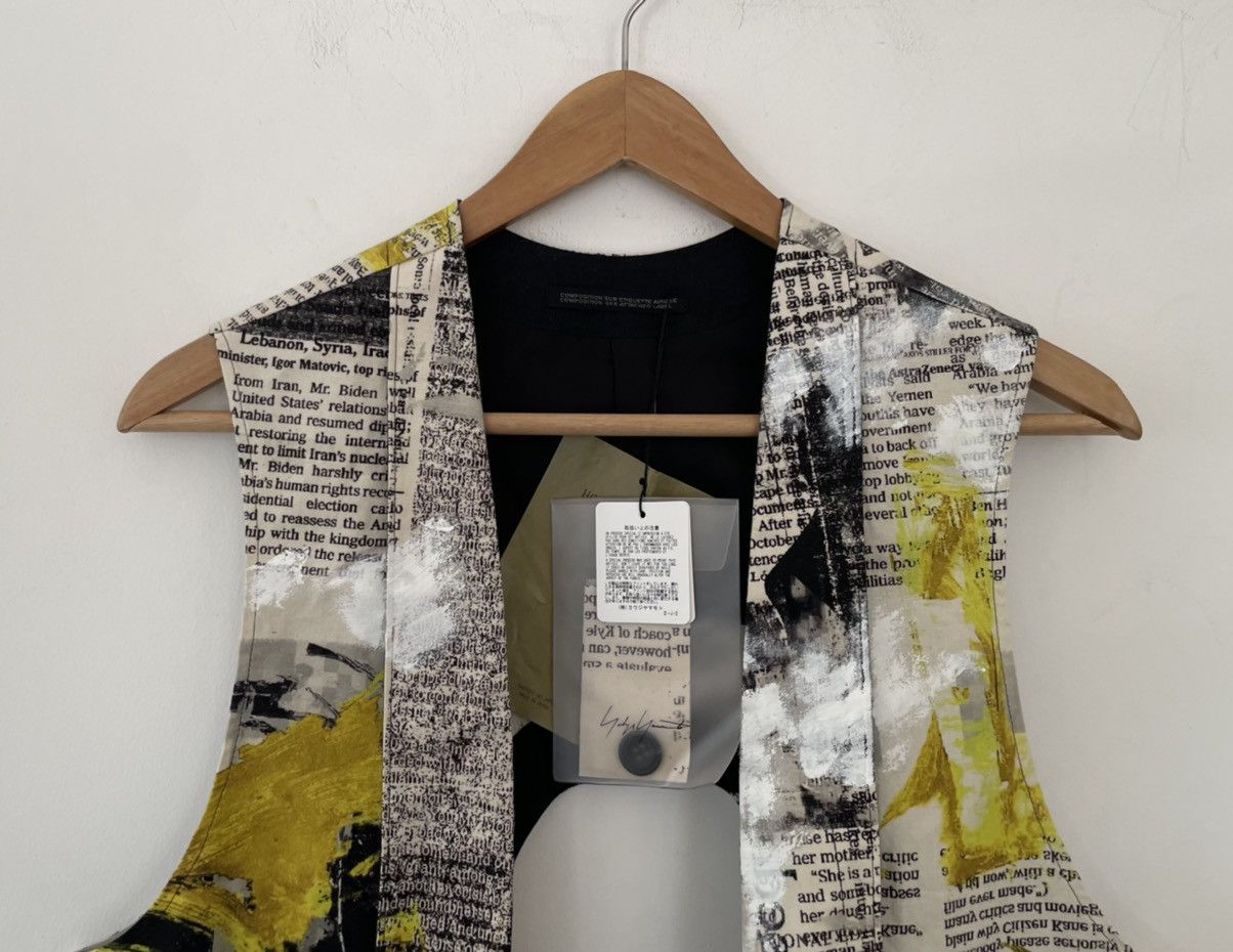 Yohji Yamamoto Newspaper prints cut out waistcoat Size US M / EU 48-50 / 2 - 5 Thumbnail