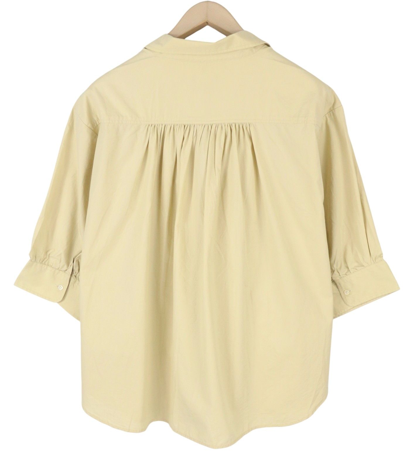 Gant LUX POPLIN POPOVER EU46 Desert Beige V-Neck Blouse 87535 Size 3XL / US 20-22 - 2 Thumbnail