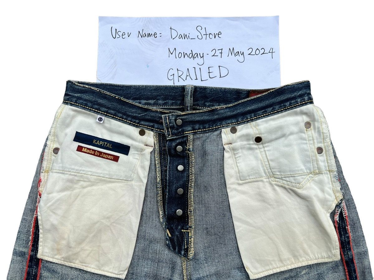 Kapital Kountry Vintage Kapital Distressed Straight Cut Denim Jeans 31x32 Size US 31 - 14 Thumbnail