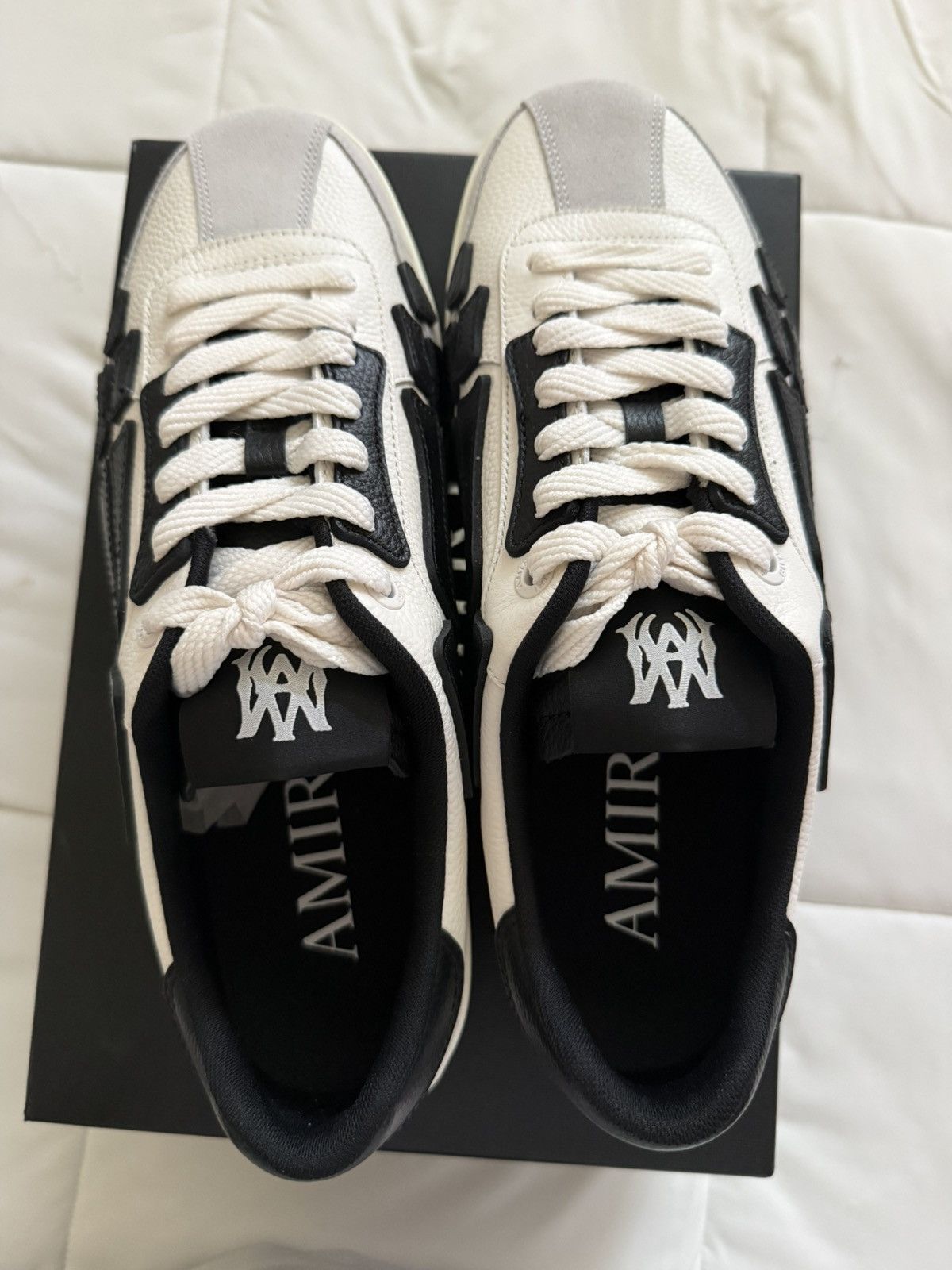 Amiri Amiri Pacific bones leather sneakers Size US 12 / EU 45 - 1 Thumbnail