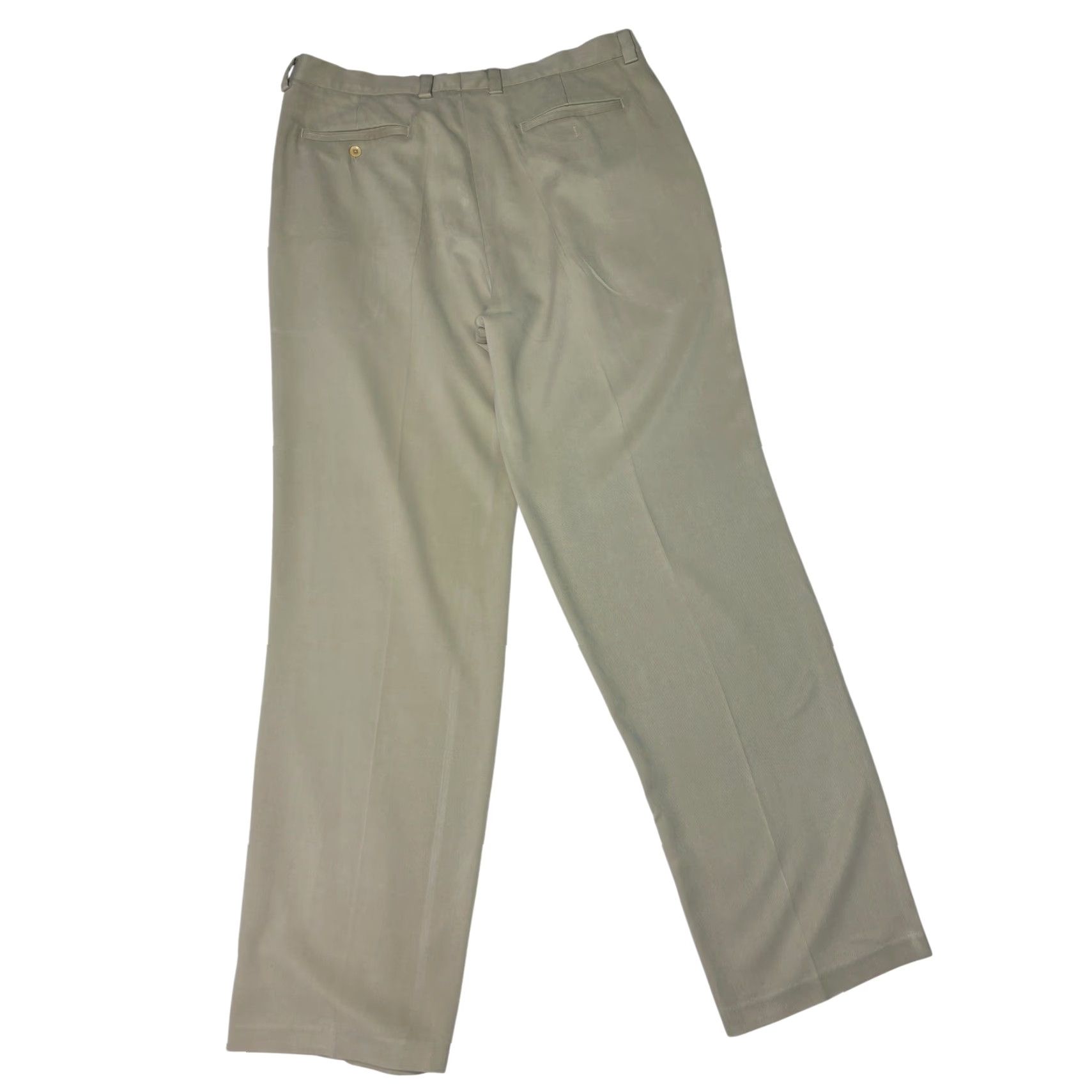 Tommy Bahama Tommy Bahama Dress Pants Men 38x34 Silk Pleated Beige Khaki Relaxed Fit Straight Leg Trousers Size US 38 / EU 54 - 7 Thumbnail