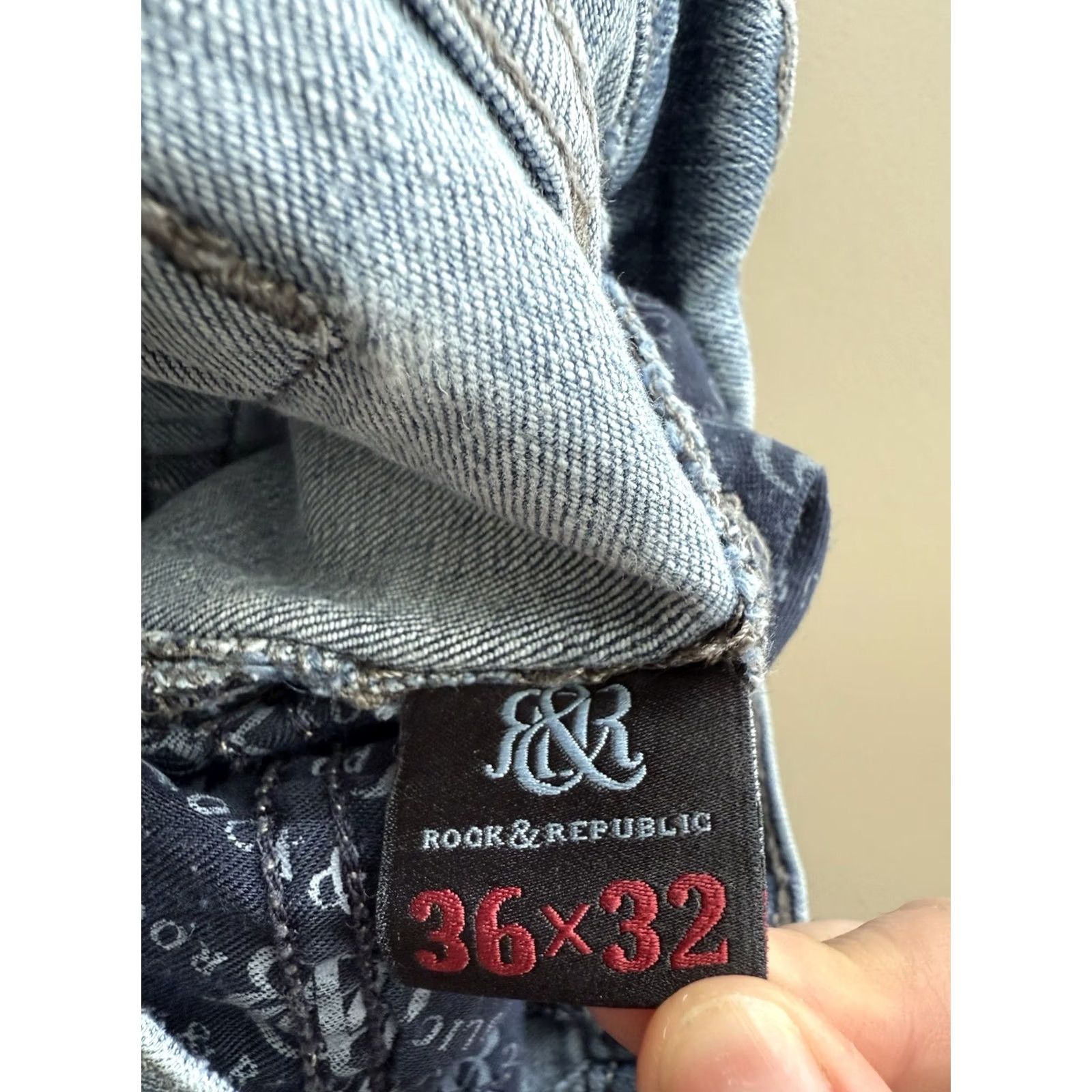 Vintage VINTAGE Rock & Republic Jeans Relaxed Straight Mens Size 36 X 32 Blue Denim 90s Grunge Rock Concert Mens Size US 36 / EU 52 - 6 Thumbnail
