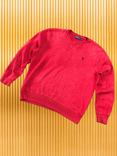 Polo Ralph Lauren × RRL Ralph Lauren × Vintage Vintage Polo Ralph Lauren Red Sweater Size US L / EU 52-54 / 3 - 1 Thumbnail