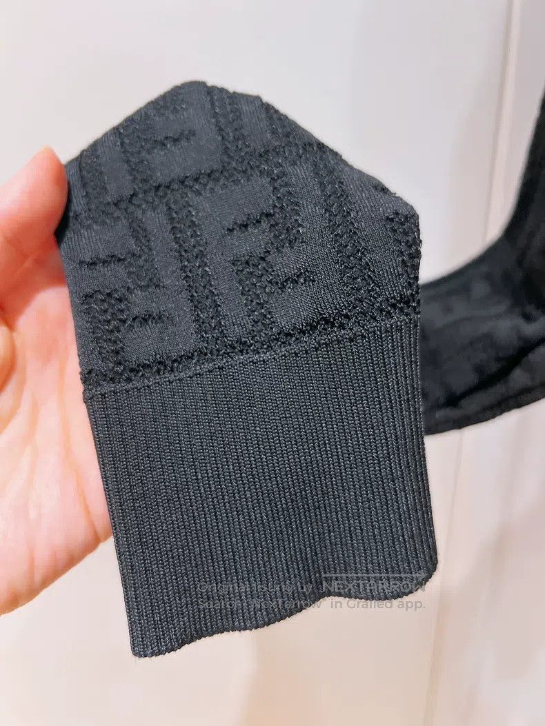 Other Fendi Black FF Monogram Knit Cardigan with Cut-Out Logo Le Size XXS / US 00 / IT 34 - 6 Thumbnail