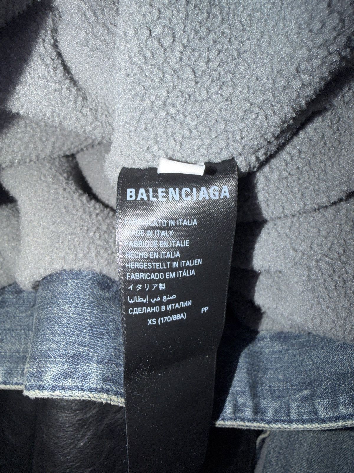 Balenciaga Balenciaga Layered Denim Hoodie Jacket Blue Size XS Size US S / EU 44-46 / 1 - 7 Thumbnail