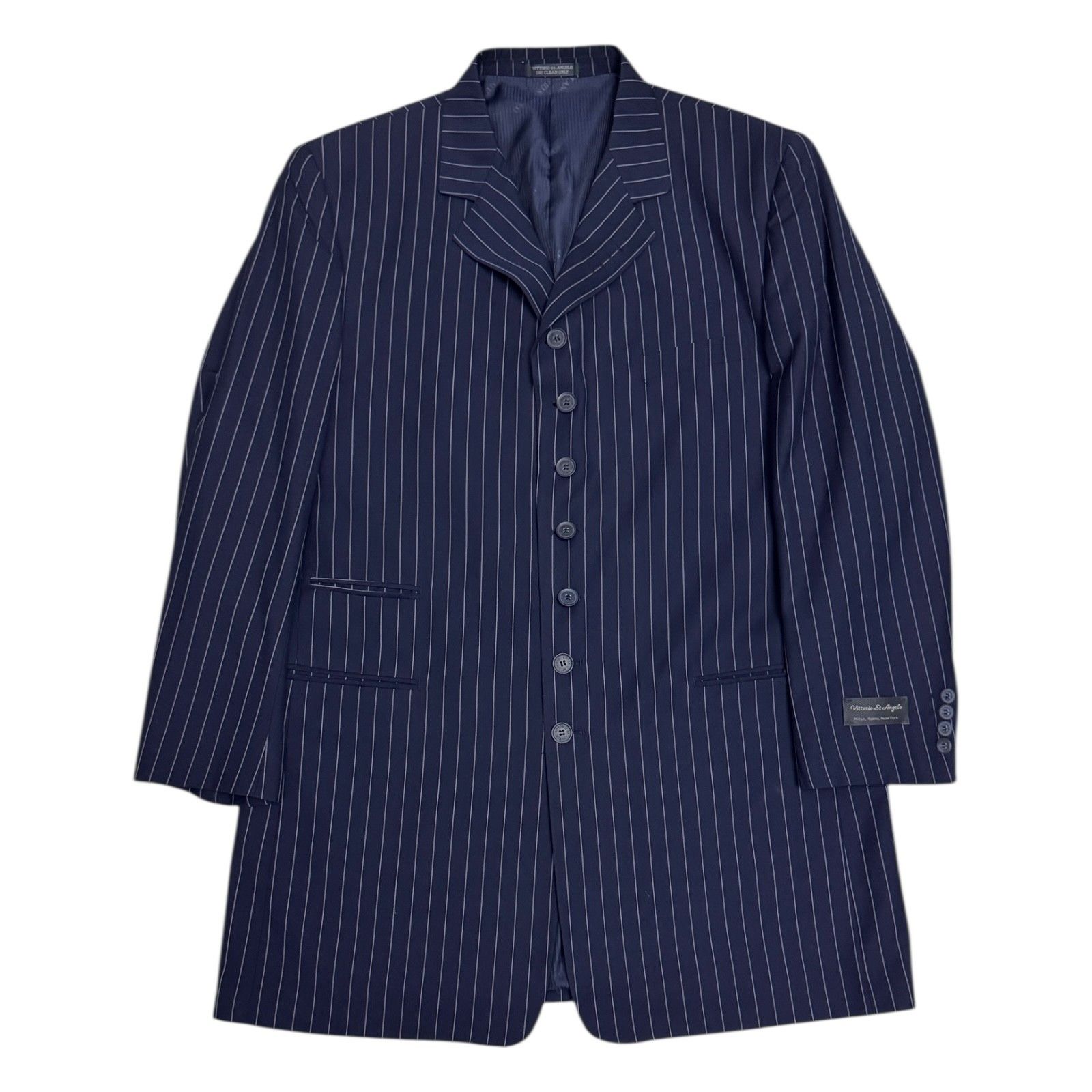 Other VITTORIO ST ANGELO Pinstripe Designer 3-Piece Suit 44R Size 44R - 2 Thumbnail