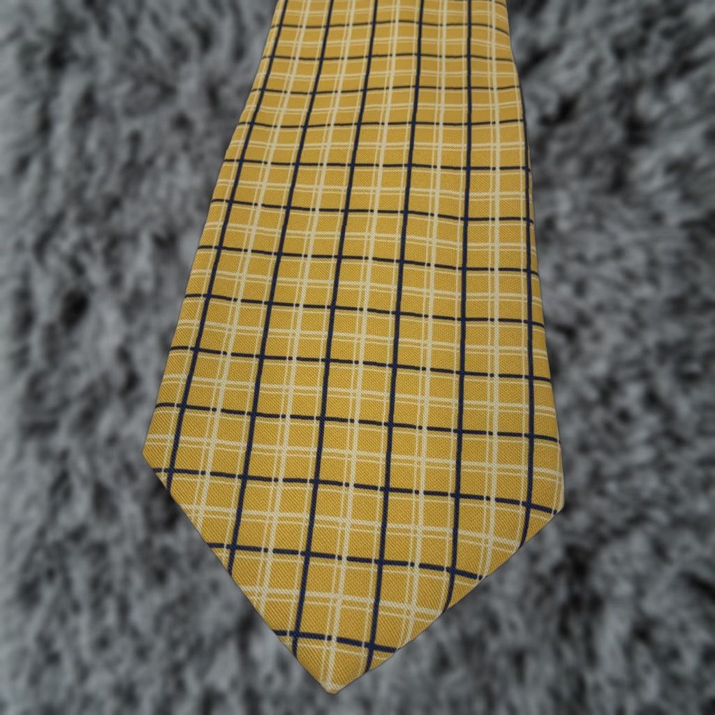 Ralph Lauren Lauren Ralph Lauren LRL Tie Necktie 100% Silk Yellow Mens Tie Pre-owned Size ONE SIZE - 1 Thumbnail