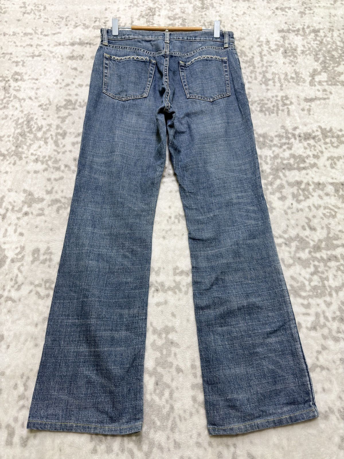 Uniqlo Old Uniqlo Flare Jeans Y2K Distressed Whipstitch Denim Size US 29 - 2 Thumbnail