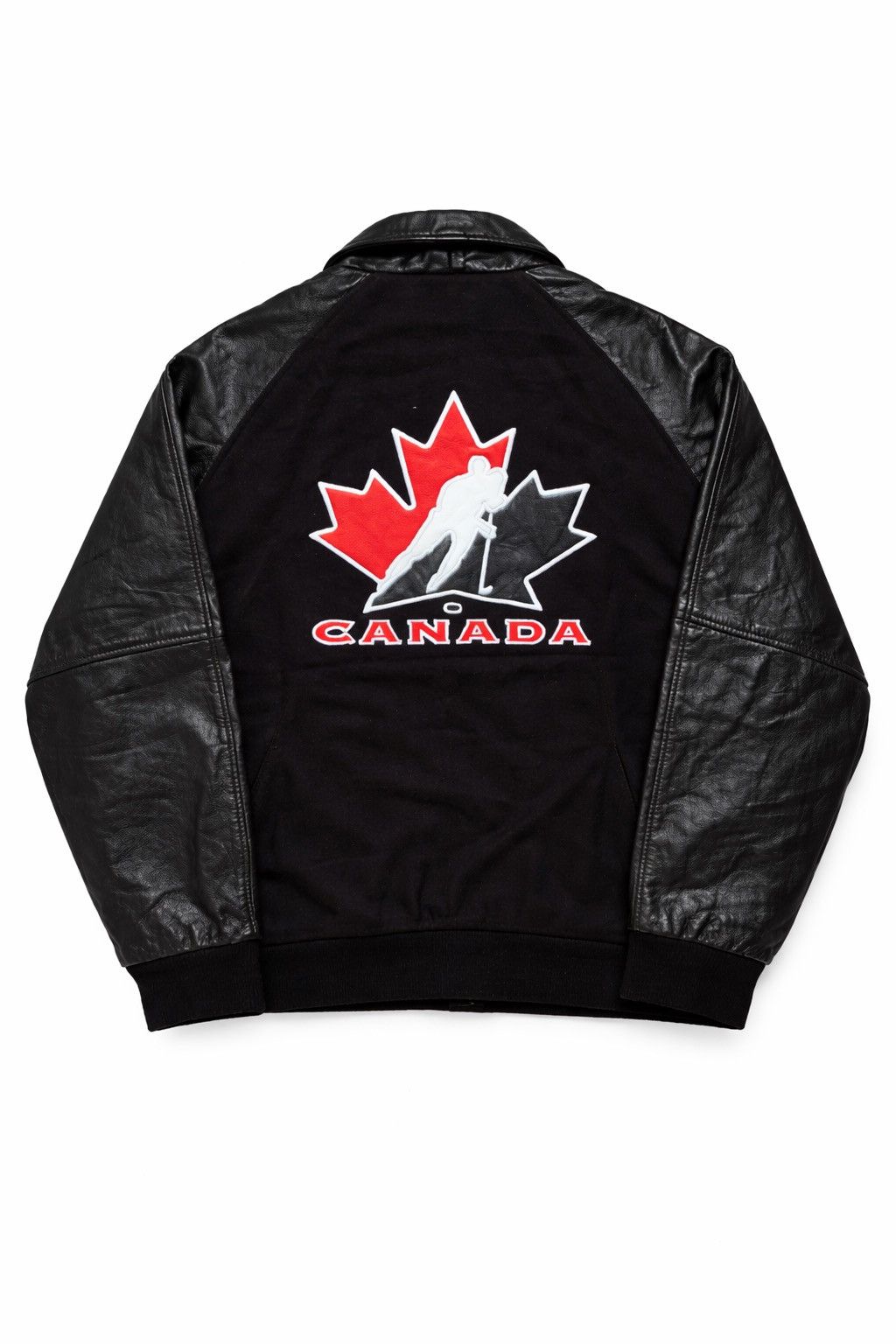 Nike Vintage Nike Team Canada Leather Varsity Jacket XL Size US XL / EU 56 / 4 - 4 Thumbnail