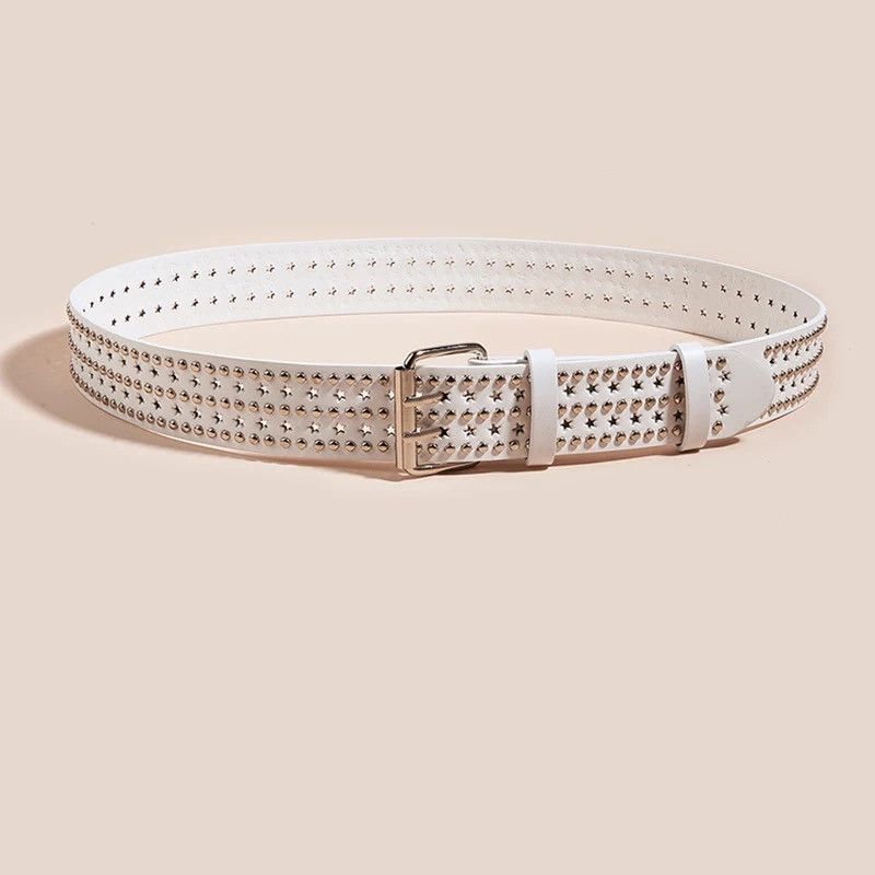 Other Waistband Square Buckle Luxury Waist Rivet Retro Belts Size ONE SIZE - 2 Thumbnail