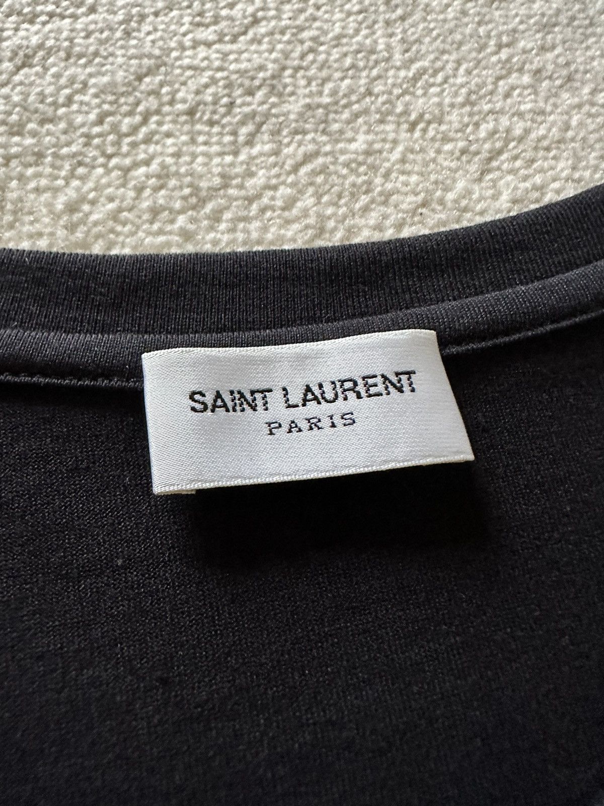 Saint Laurent Paris $550 FW22 Saint Laurent Rive Gauche logo t shirt XL Grail Size US XL / EU 56 / 4 - 12 Thumbnail