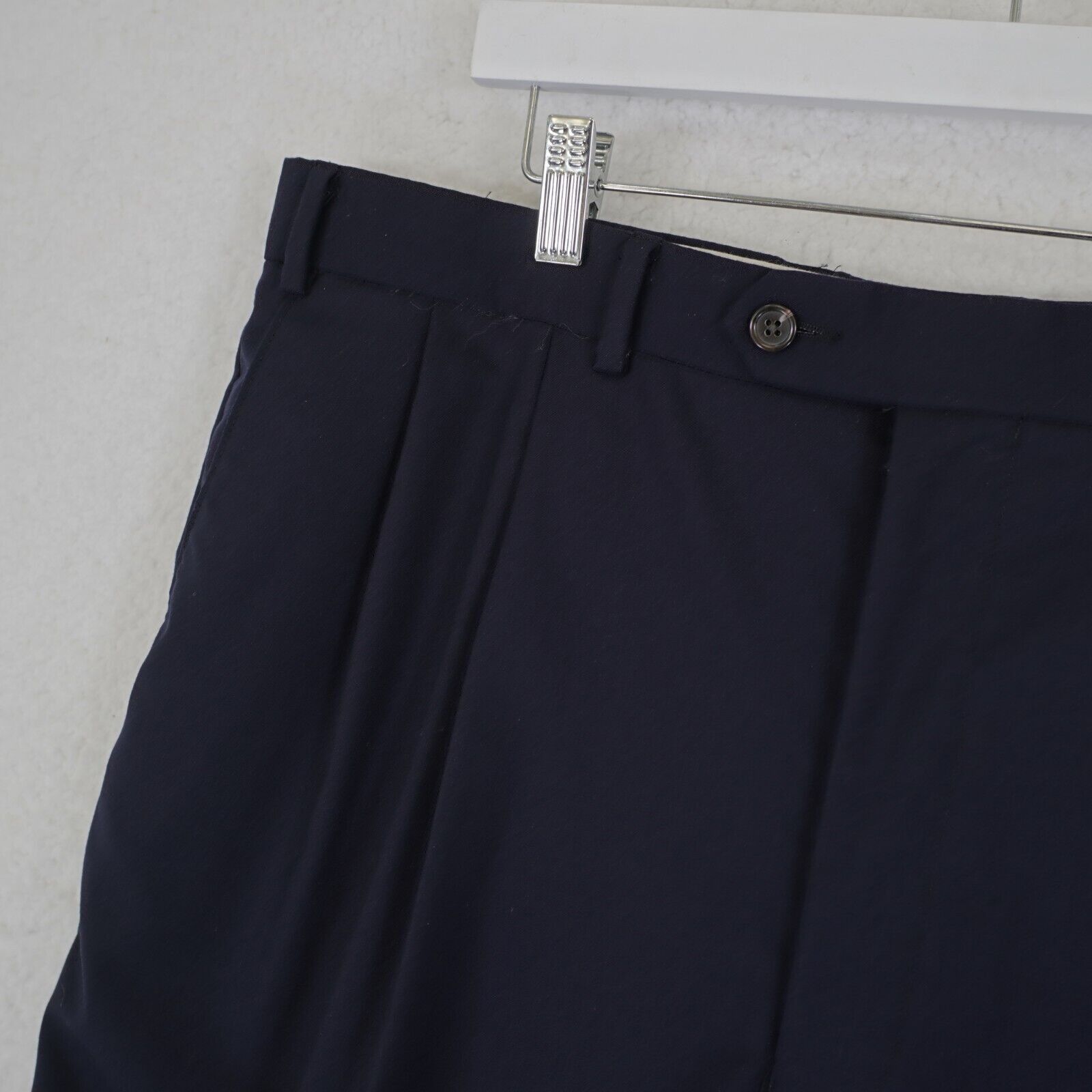 Lauren Ralph Lauren Lauren Ralph Lauren Wool Blue Pleated Cuffed Dress Pants 38/ Size 38L - 3 Thumbnail